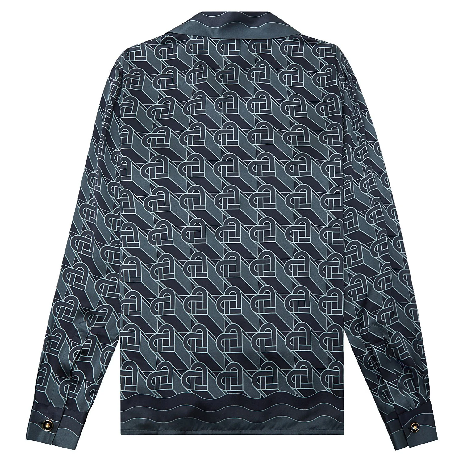 Heart Monogramme Silk Shirt | Black - Image 2