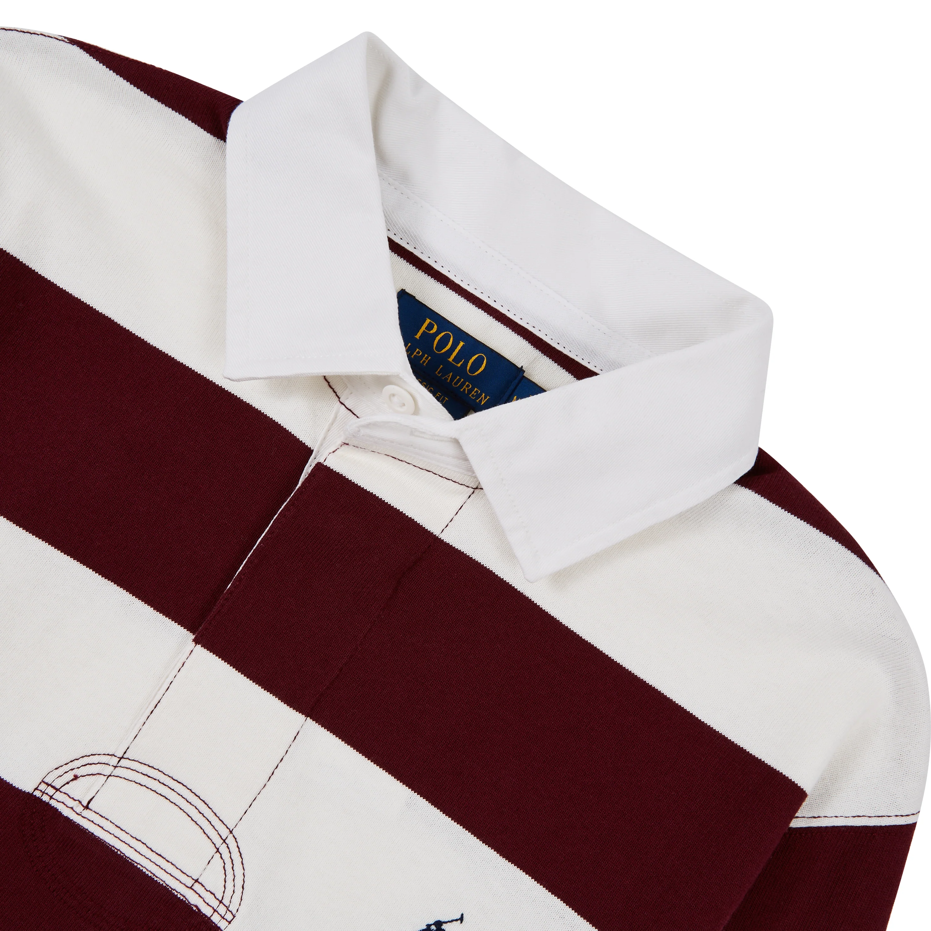Iconic Rugby Shirt | Classic Wine/Trophy Cream - Image 2
