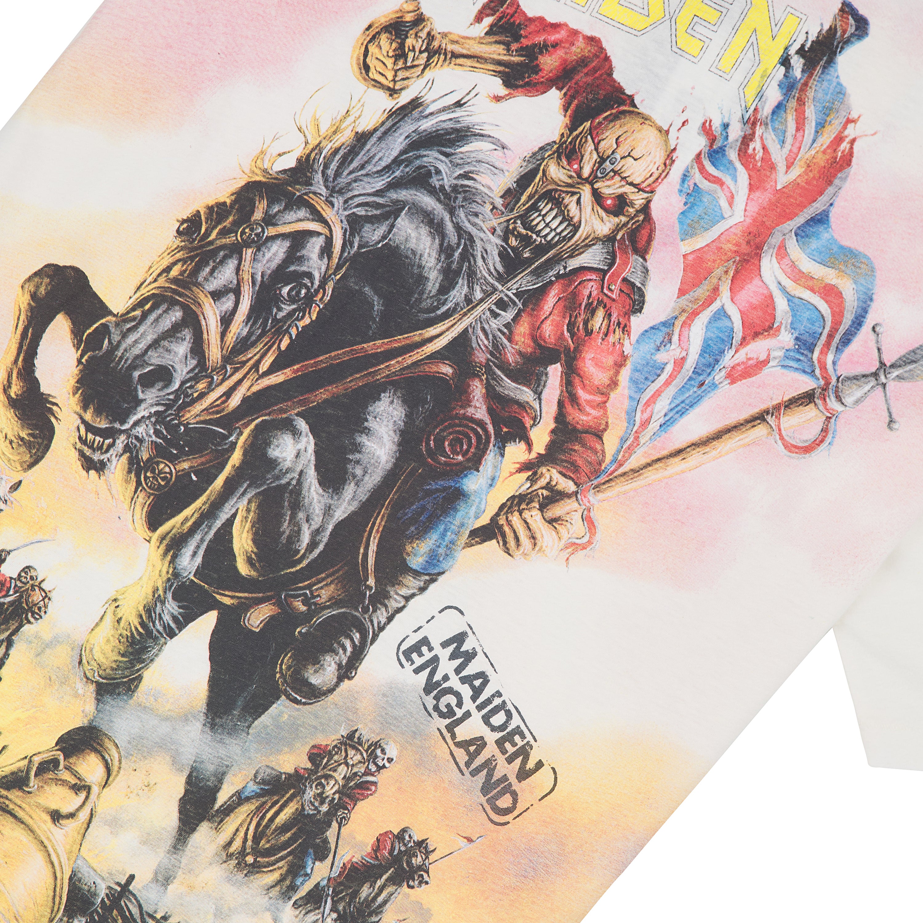 Iron Maiden Steed Tee | Flat White - Image 4