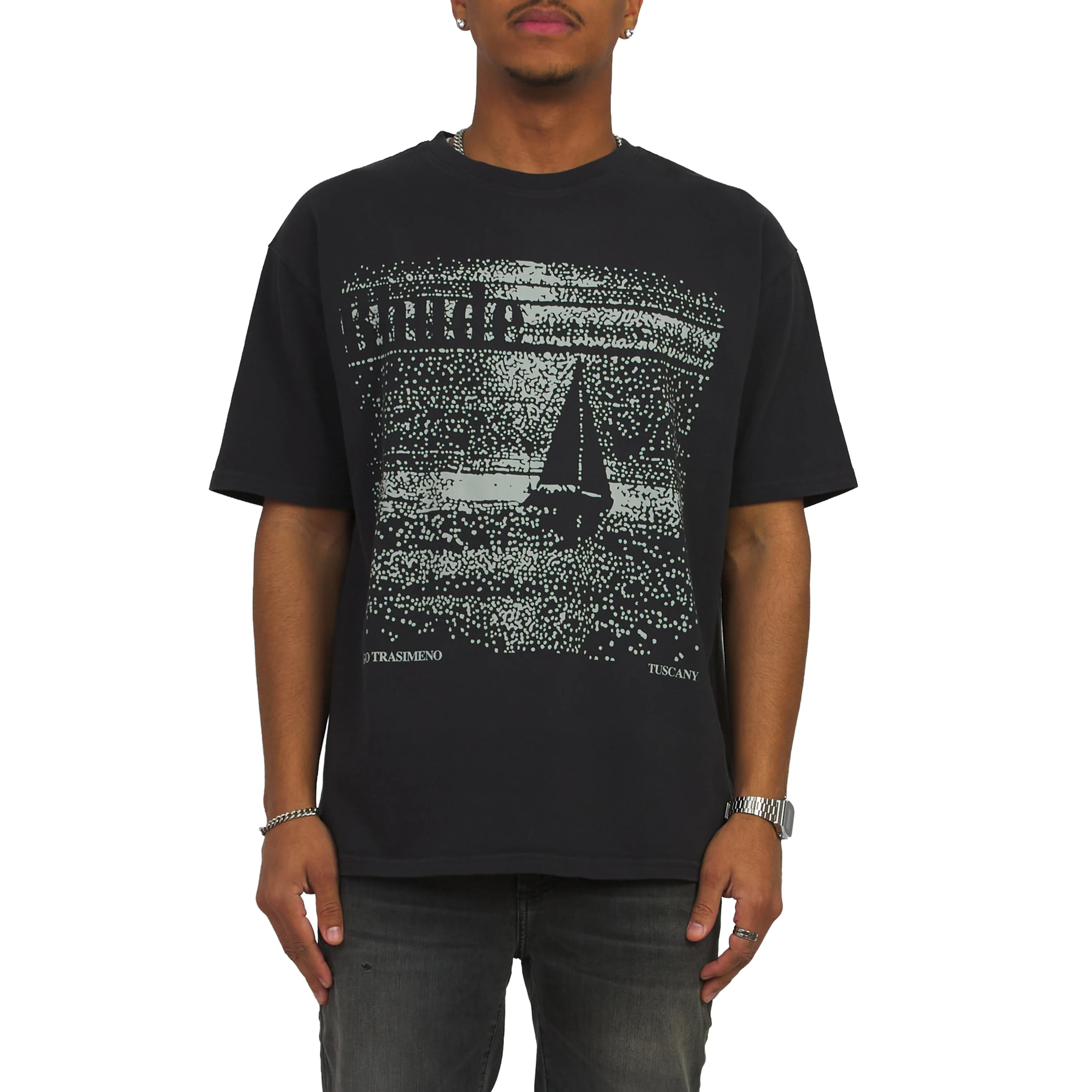 Lago Trasimeno Tee | Vintage Black/White - Image 3