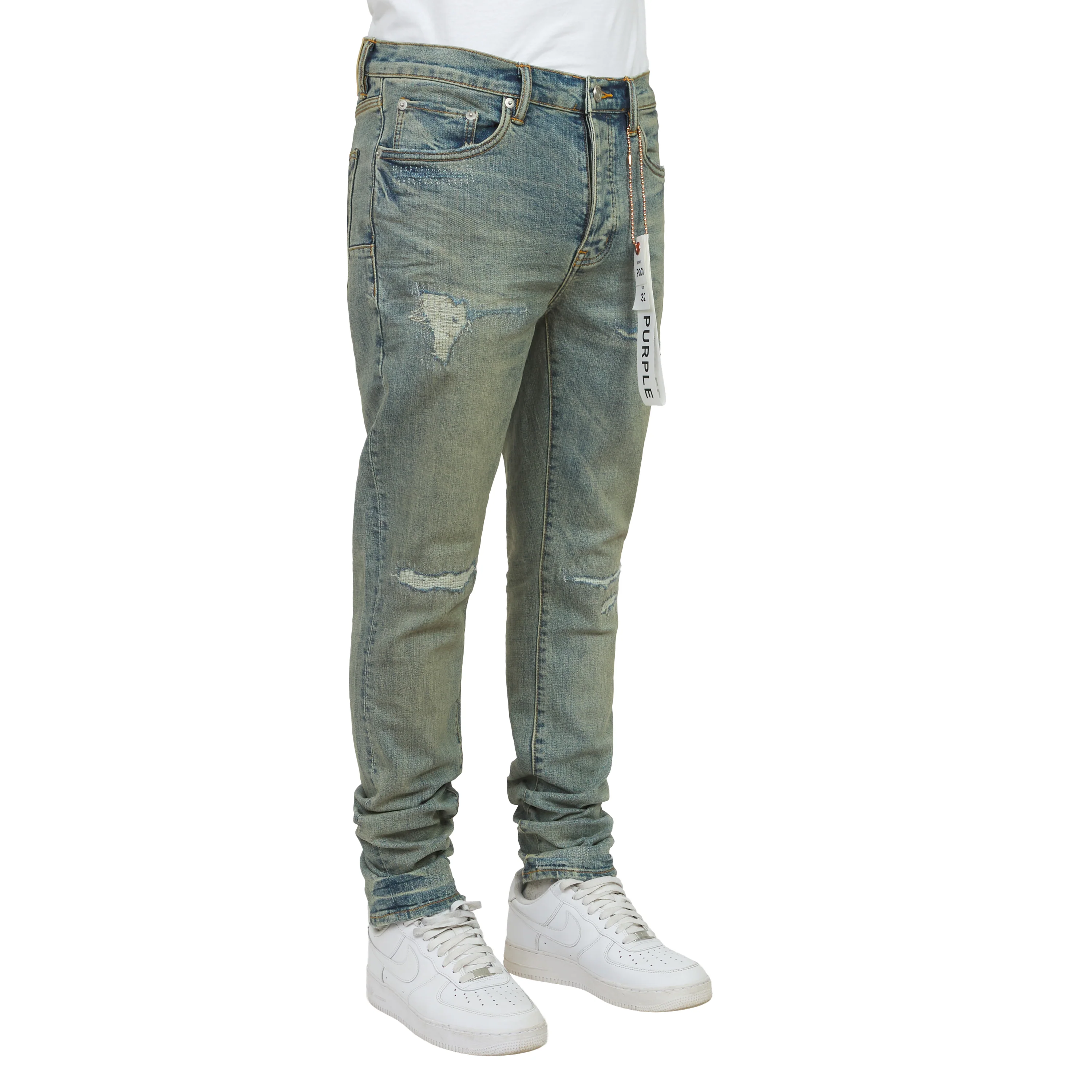 Light Blue Vintage Repair Denim - Image 2