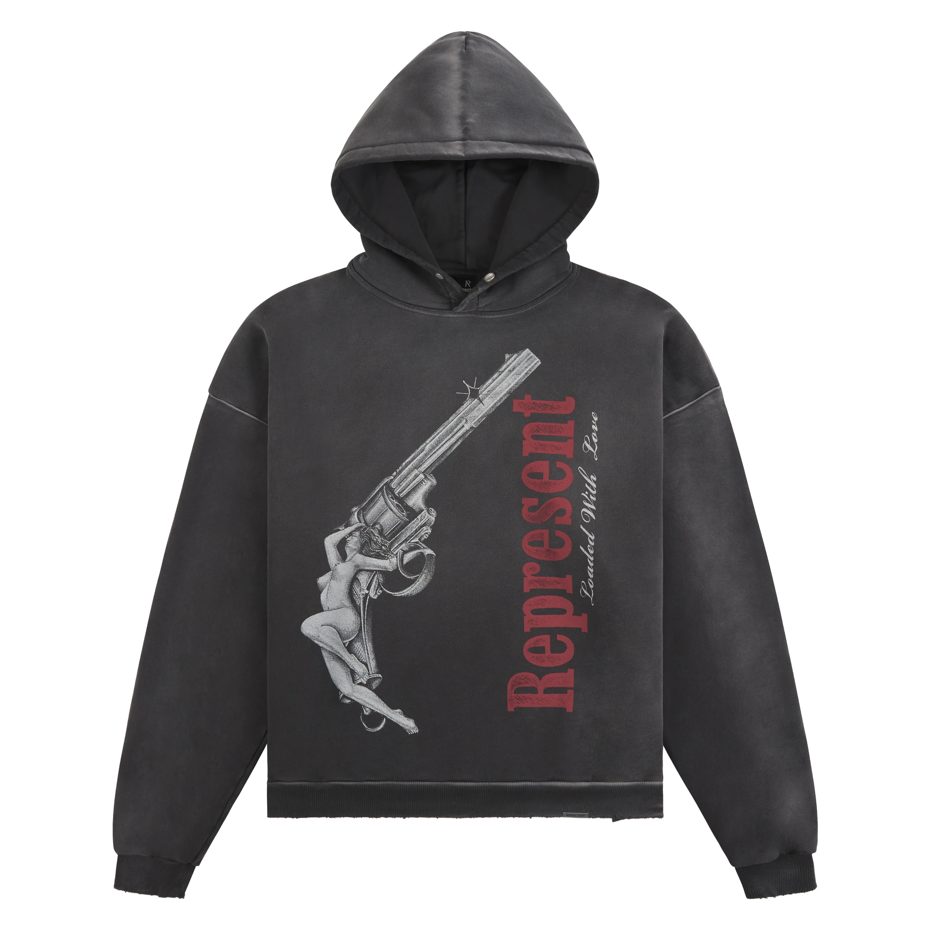 Loaded With Love Hoodie | Stained Black
