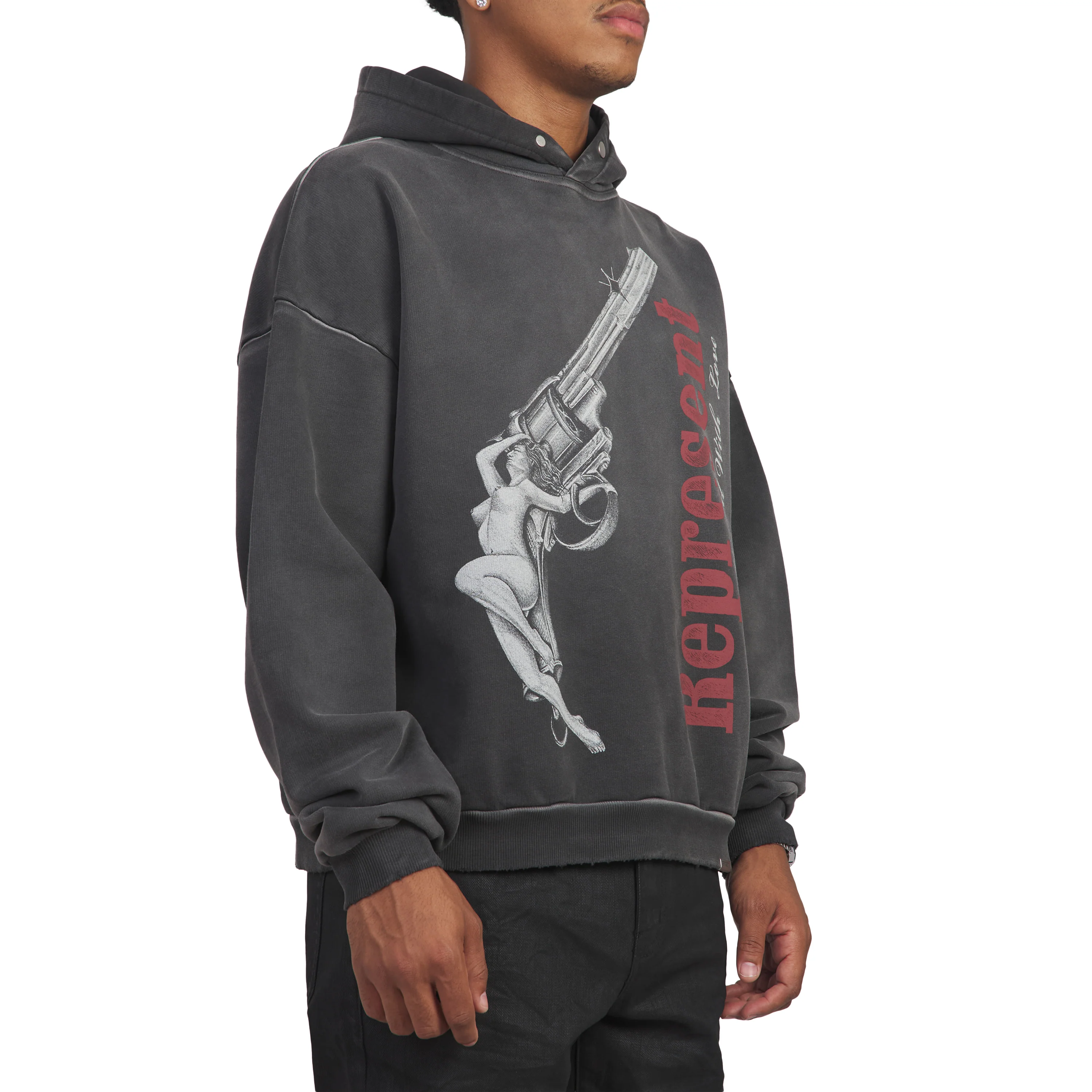Loaded With Love Hoodie | Stained Black - Image 2