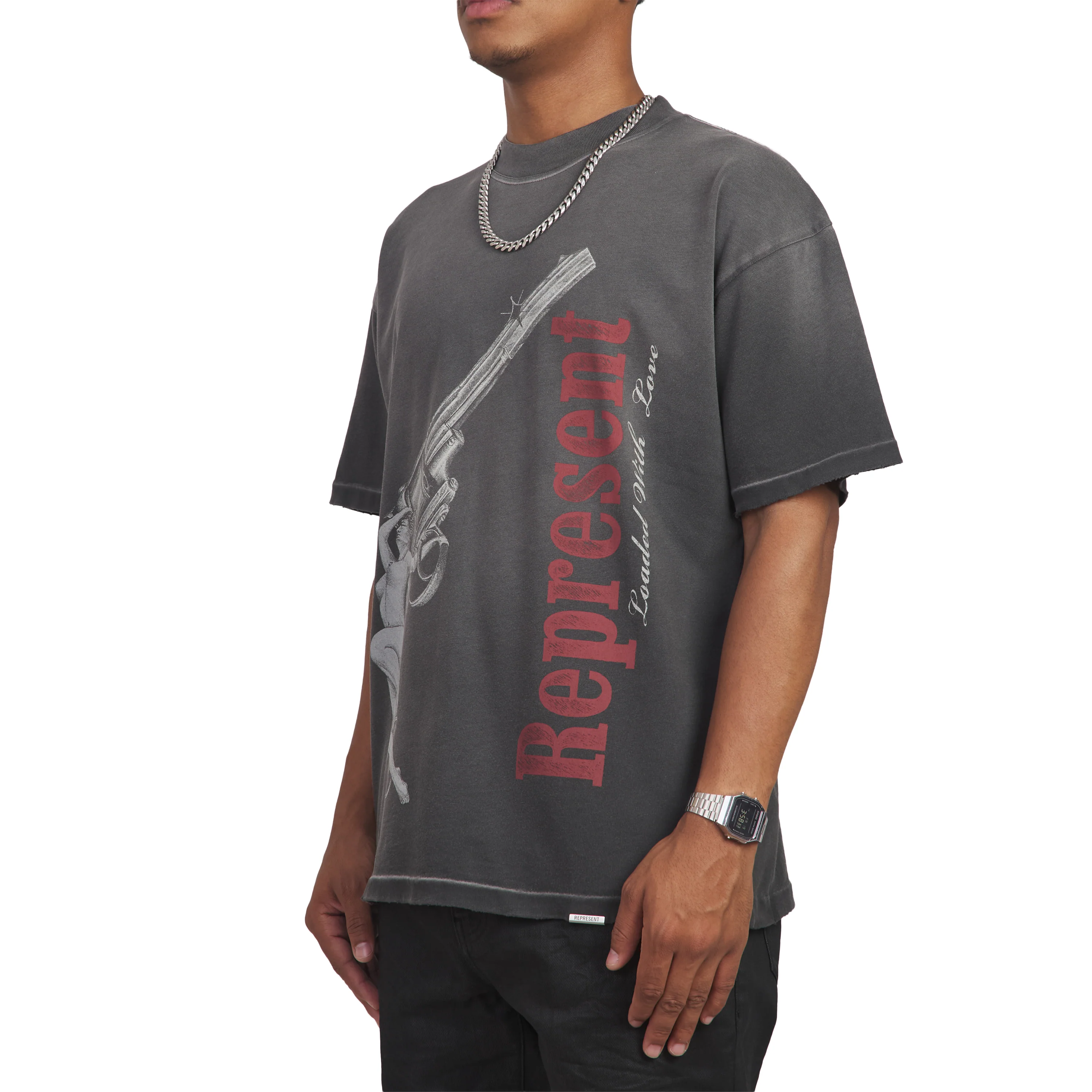 Loaded With Love Tee | Stained Black - Image 4