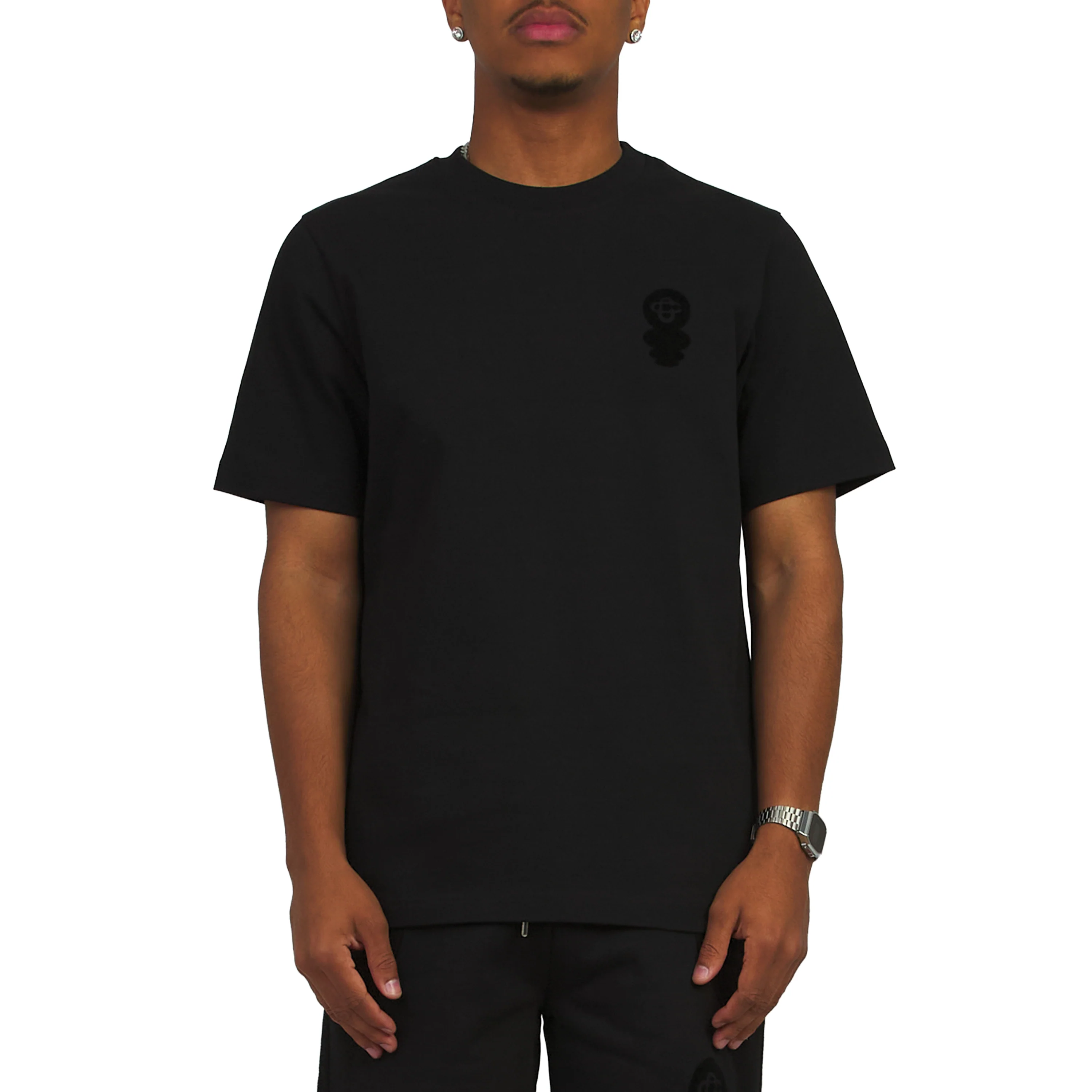 Squash Logo Flock Tee | Black - Image 3