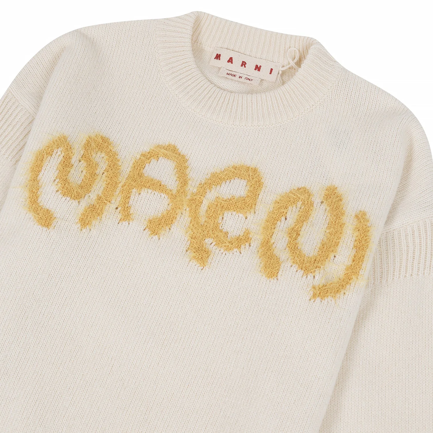 Logo Shetland Sweater | Stone White - Image 3
