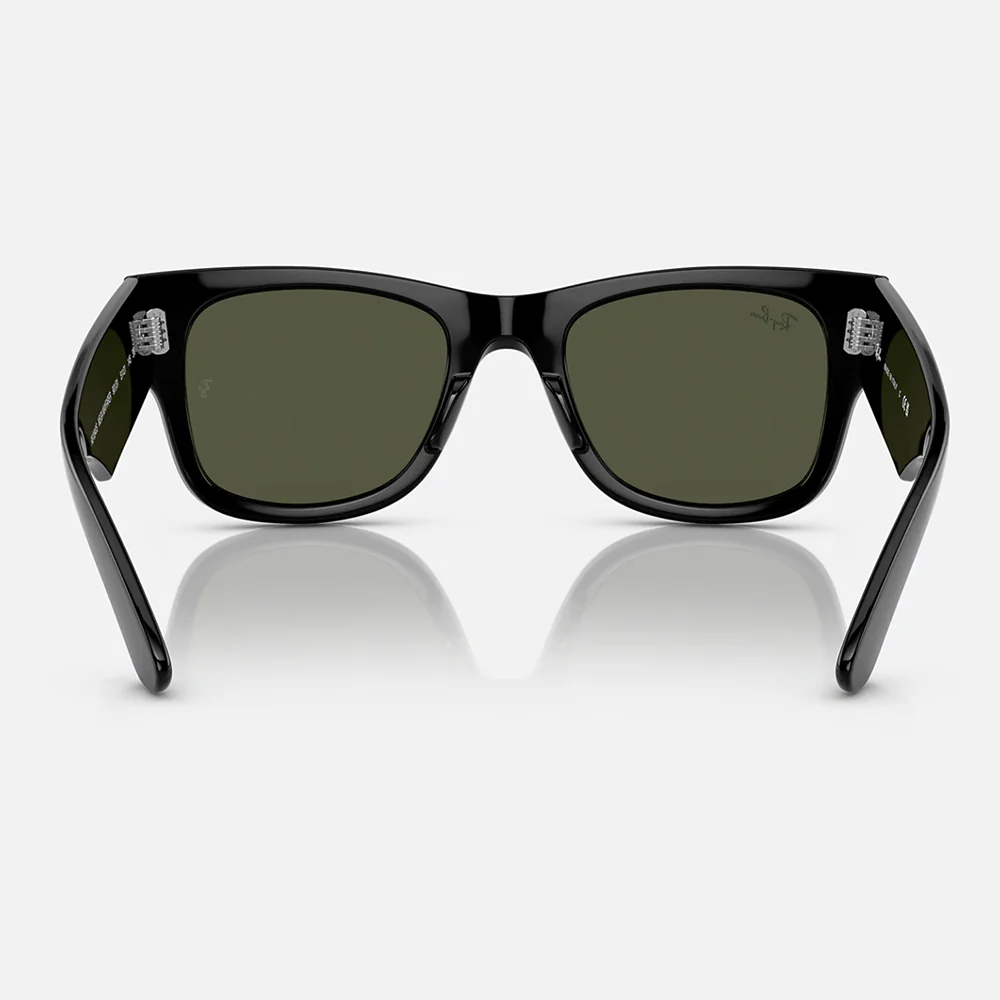 Mega Wayfarer Sunglasses | Black/Green - Image 5