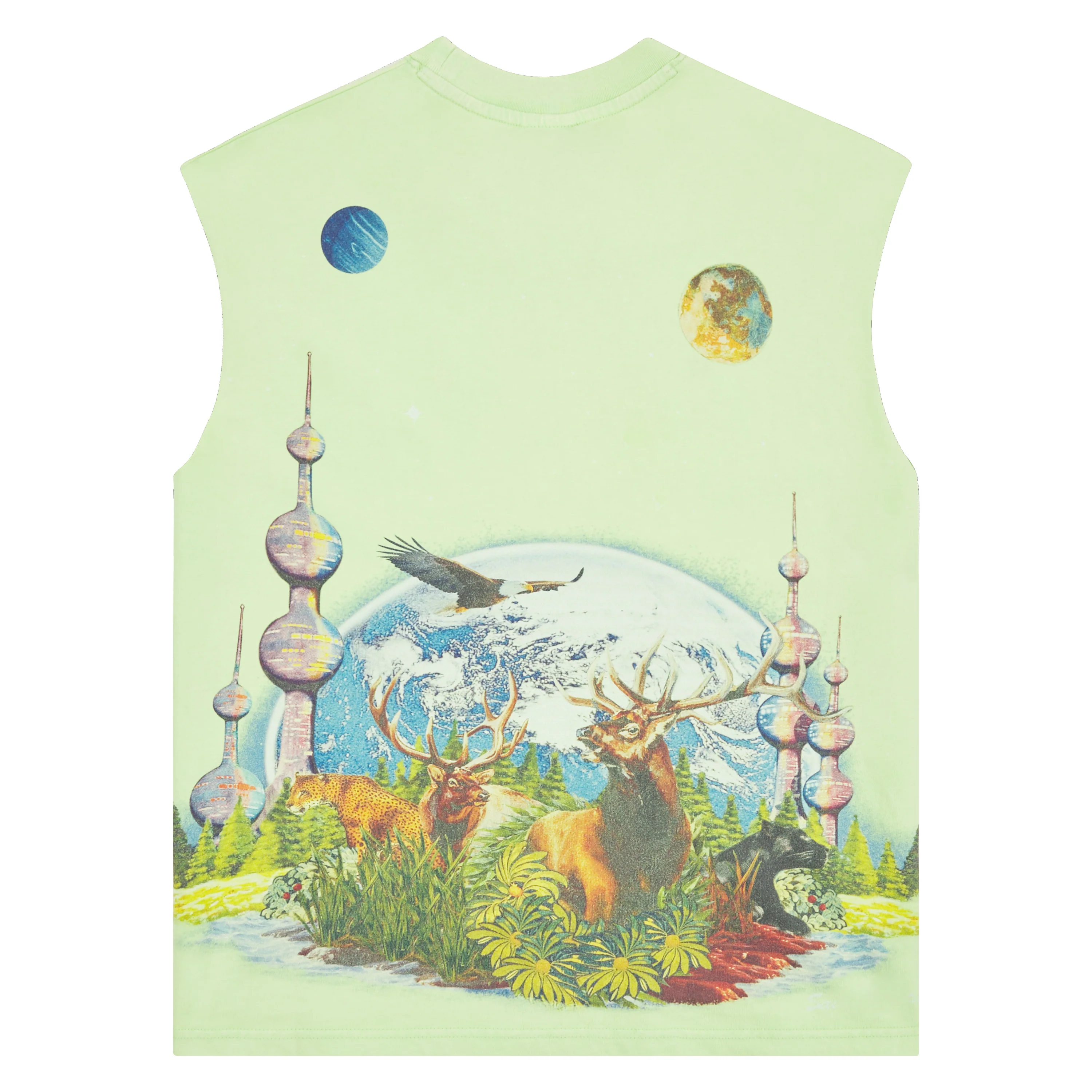 Memories Sleeveless Tee | Jade Lime - Image 5