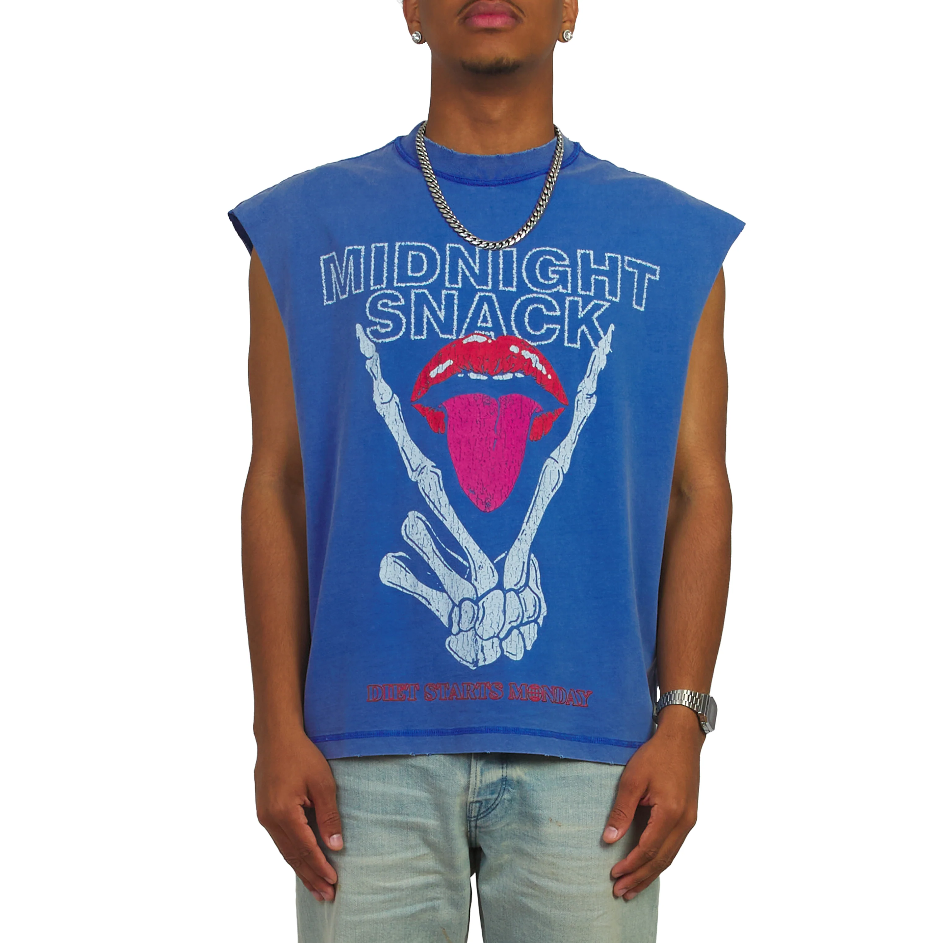 Midnight Snack Sleeveless Tee | Blue - Image 3