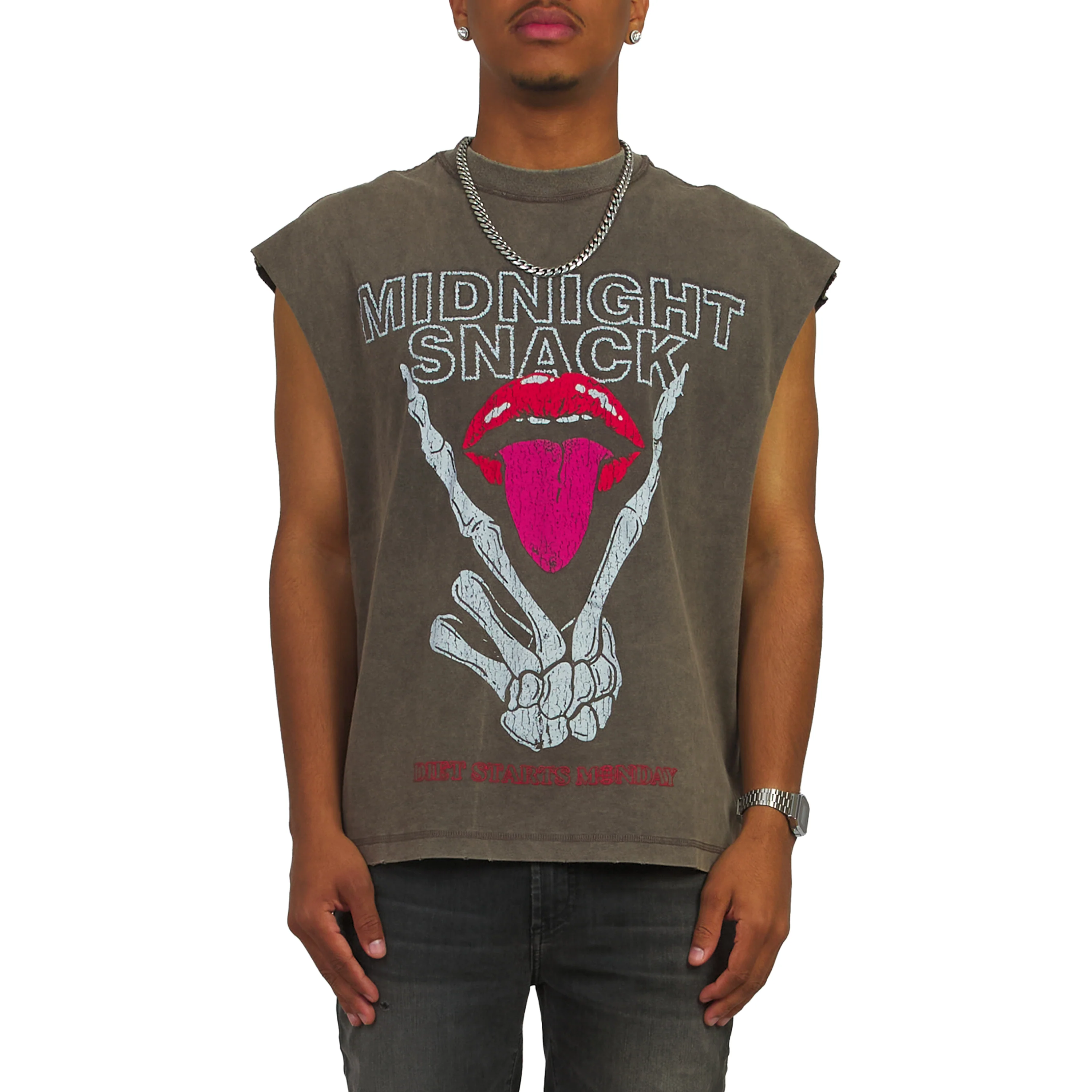 Midnight Snack Sleeveless Tee | Vintage Black - Image 3