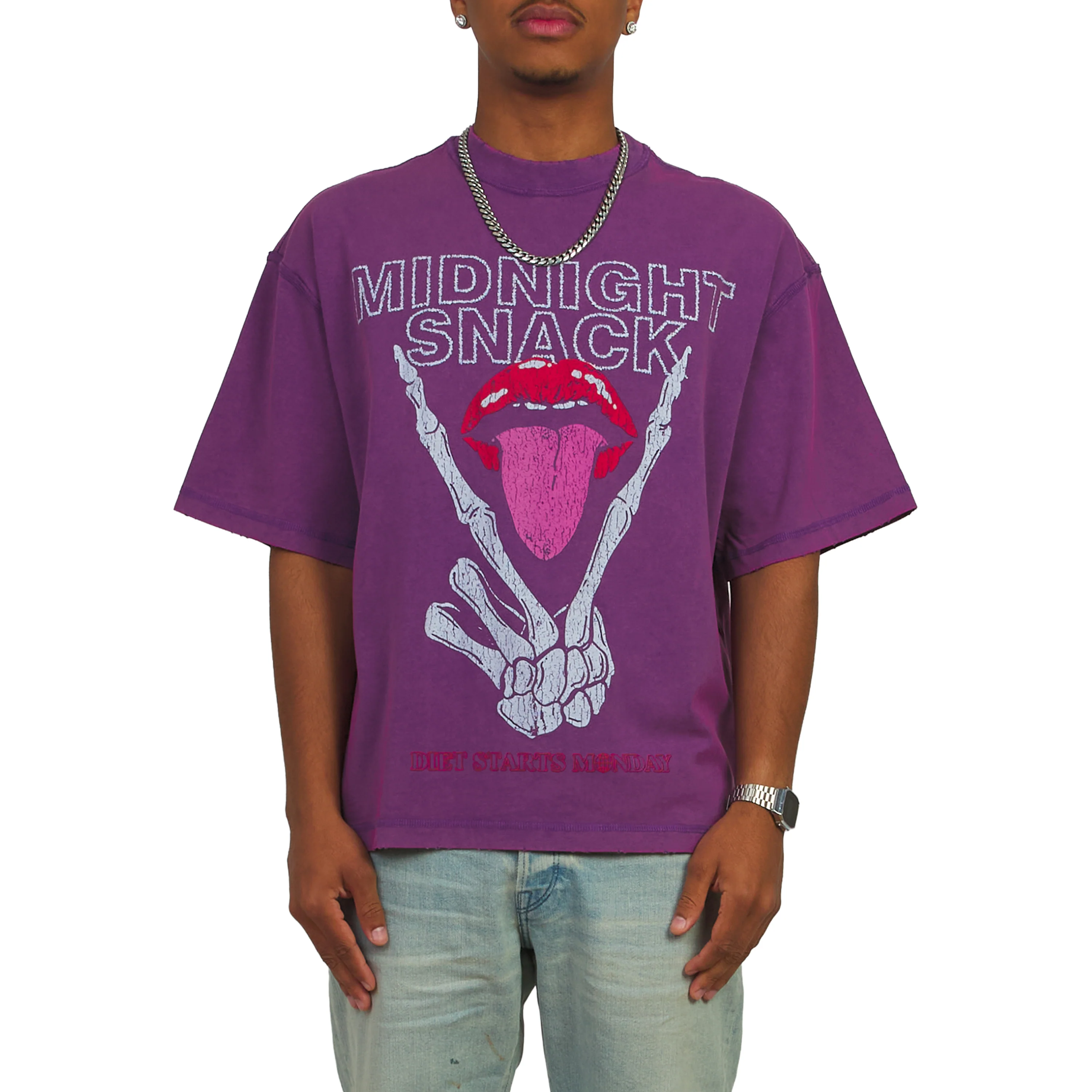 Midnight Snack Tee | Washed Purple - Image 3