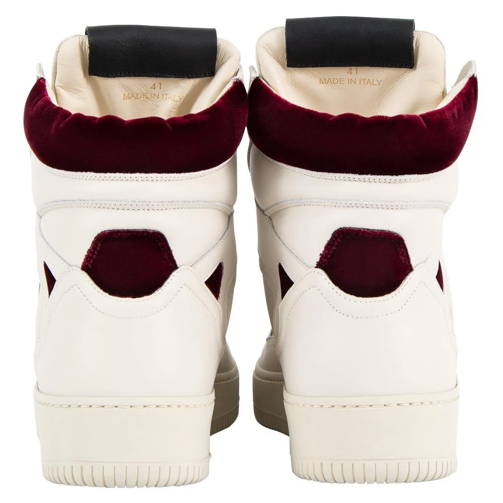 Mongoose Sneaker | Bone/Wine Velvet - Image 5