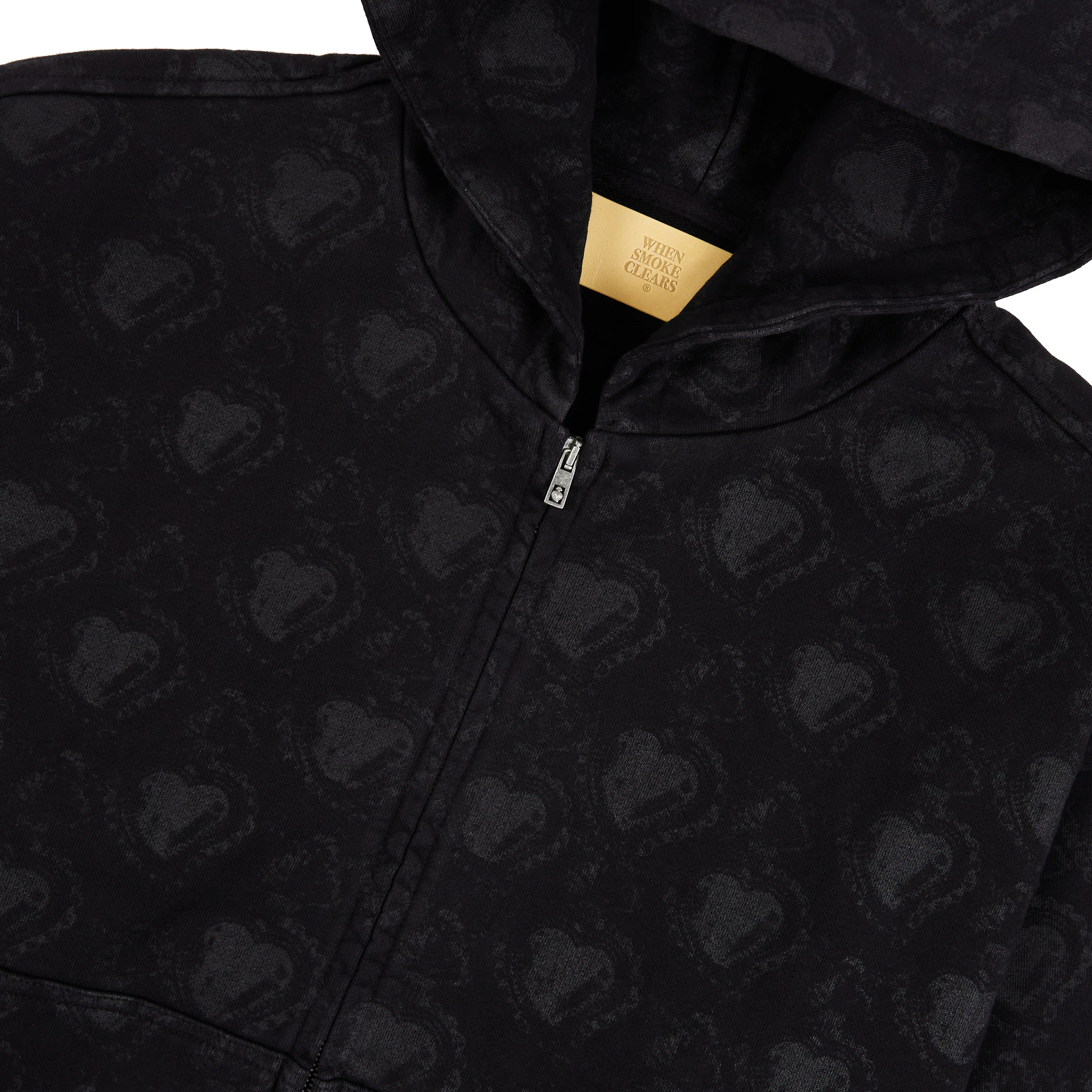 Monogram Zip Hoodie | Black - Image 2
