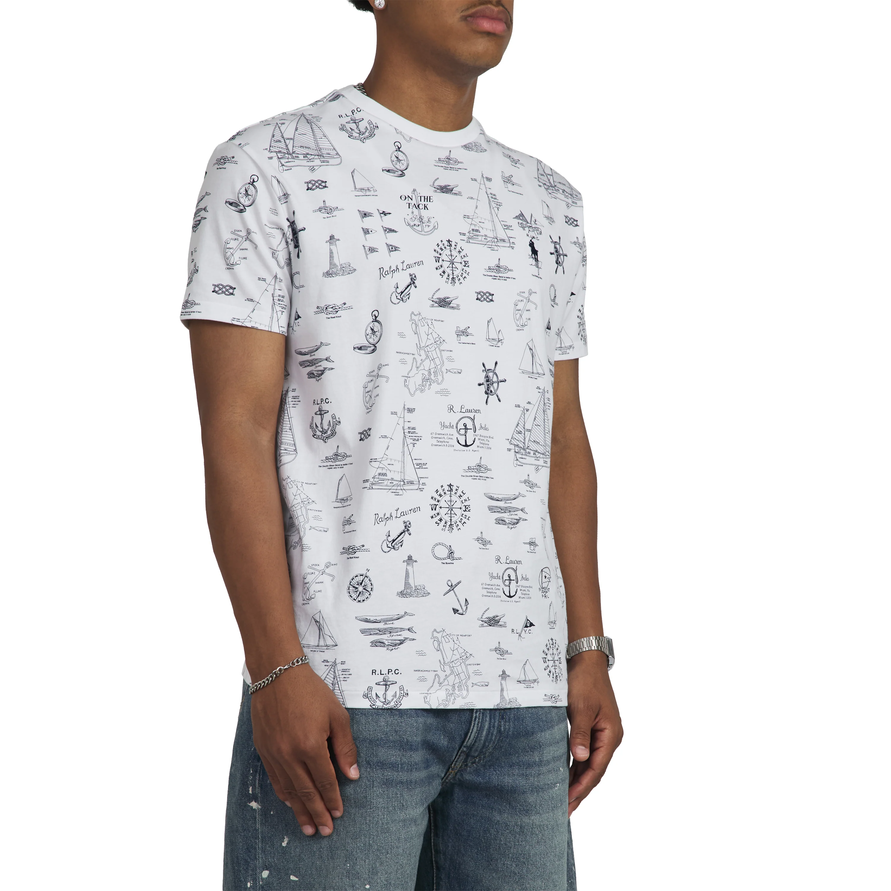 Nautical Tee | Seaward Bound White - Image 2