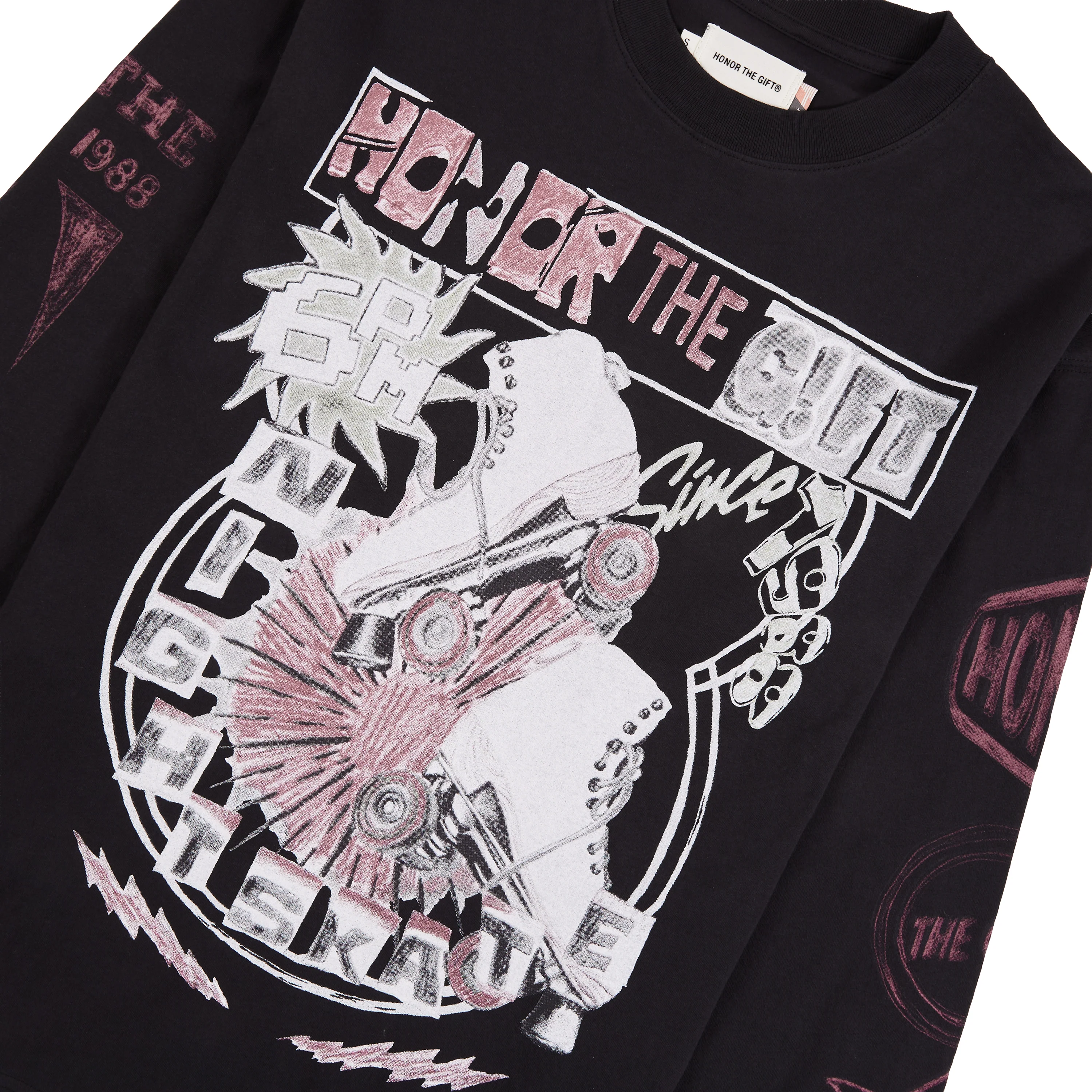 Night Skate L/S Tee | Black - Image 4