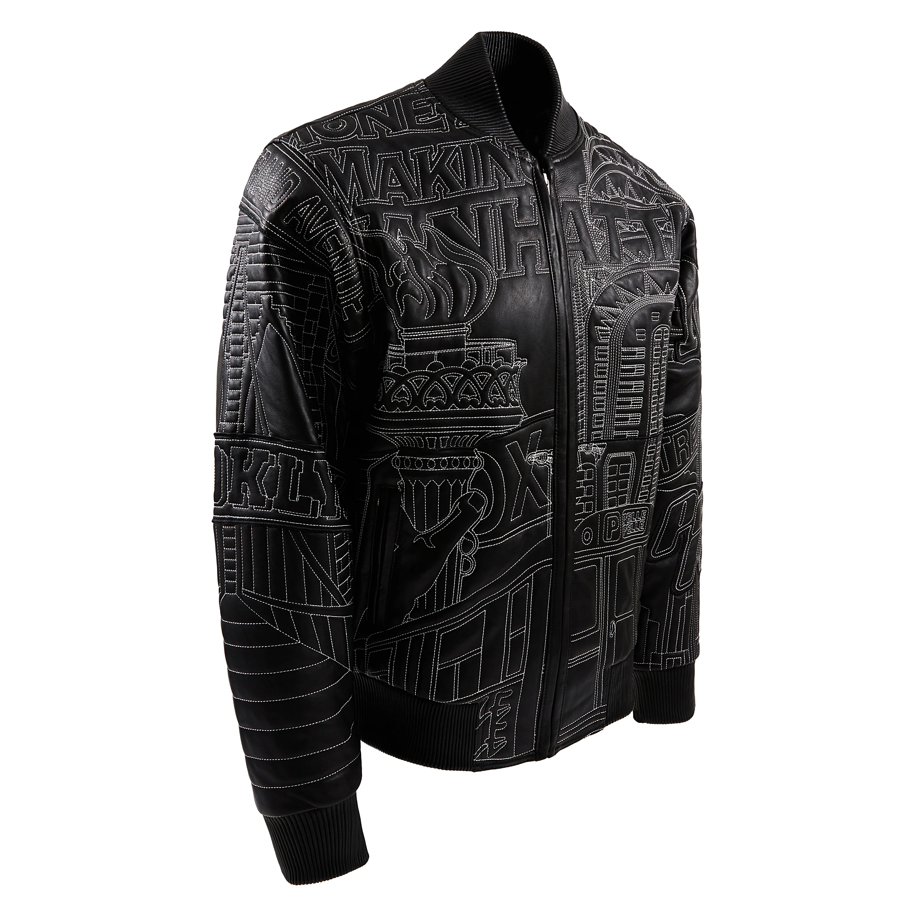 NYC Boro Quilted Jacket | Black/White - Image 3