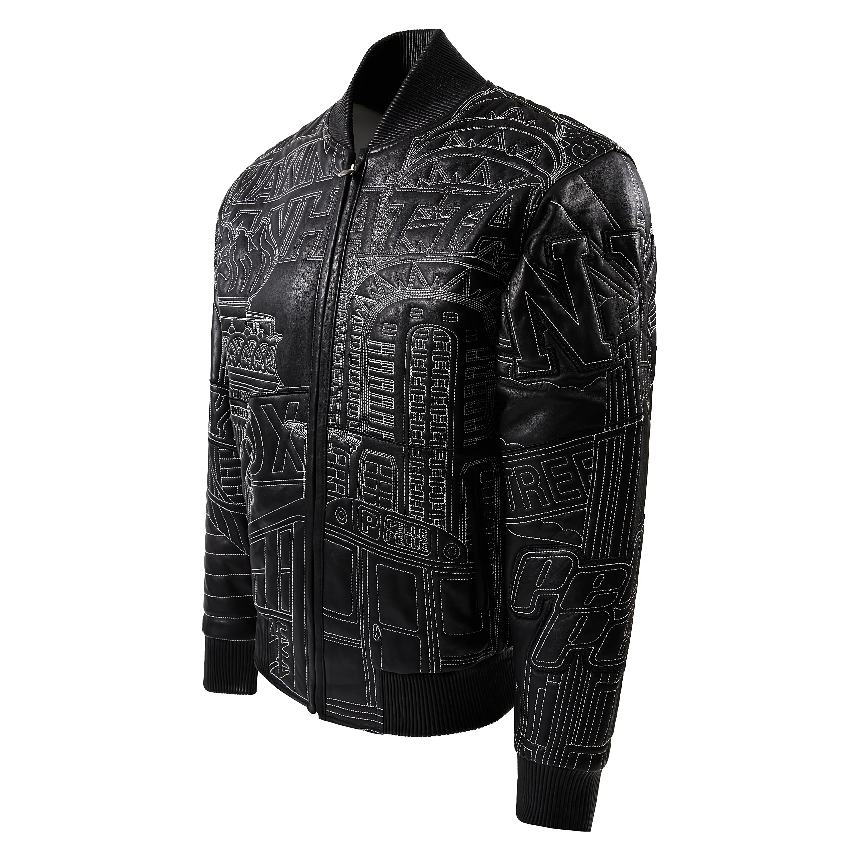 NYC Boro Quilted Jacket | Black/White - Image 4
