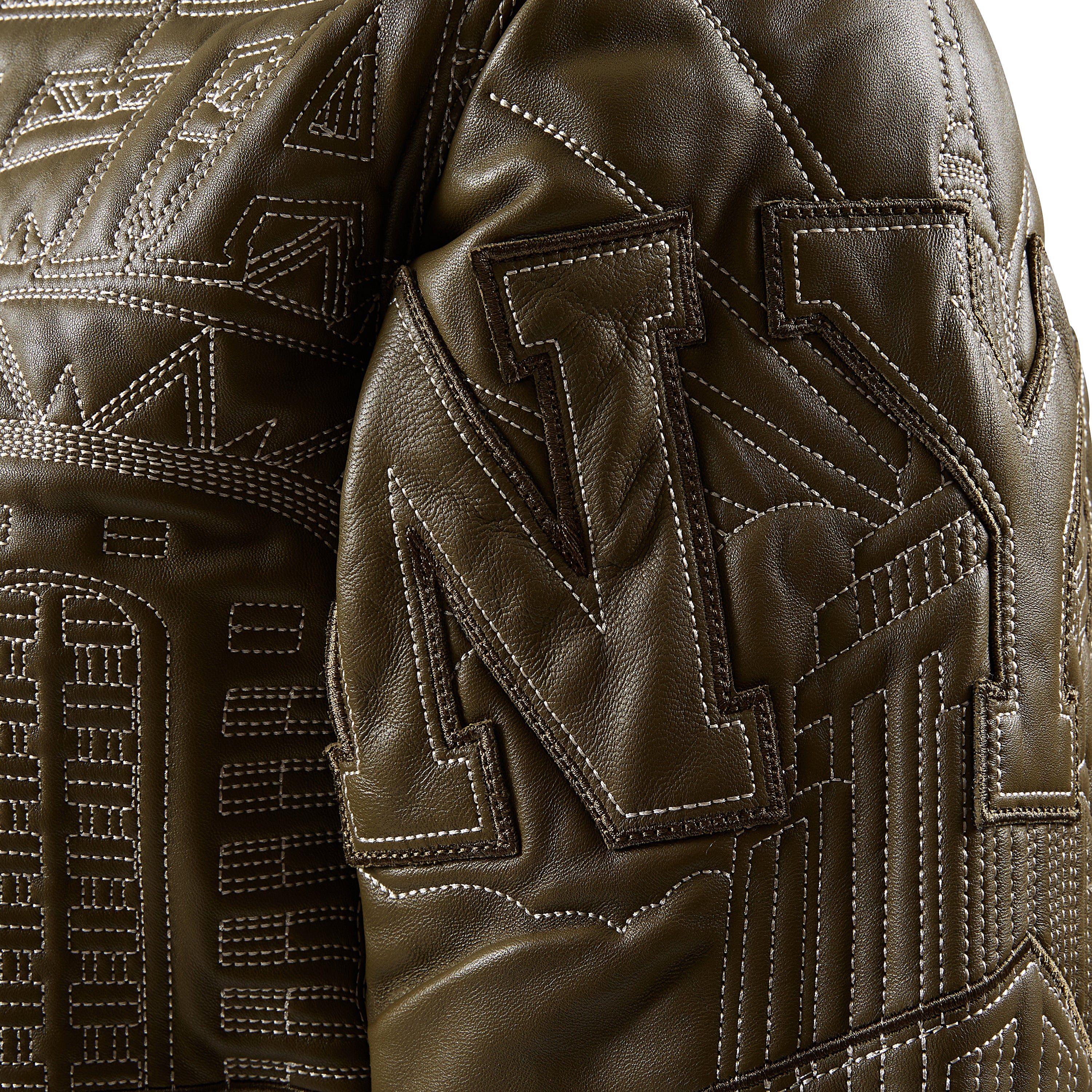 NYC Boro Quilted Jacket | Olive/Ivory - Image 5