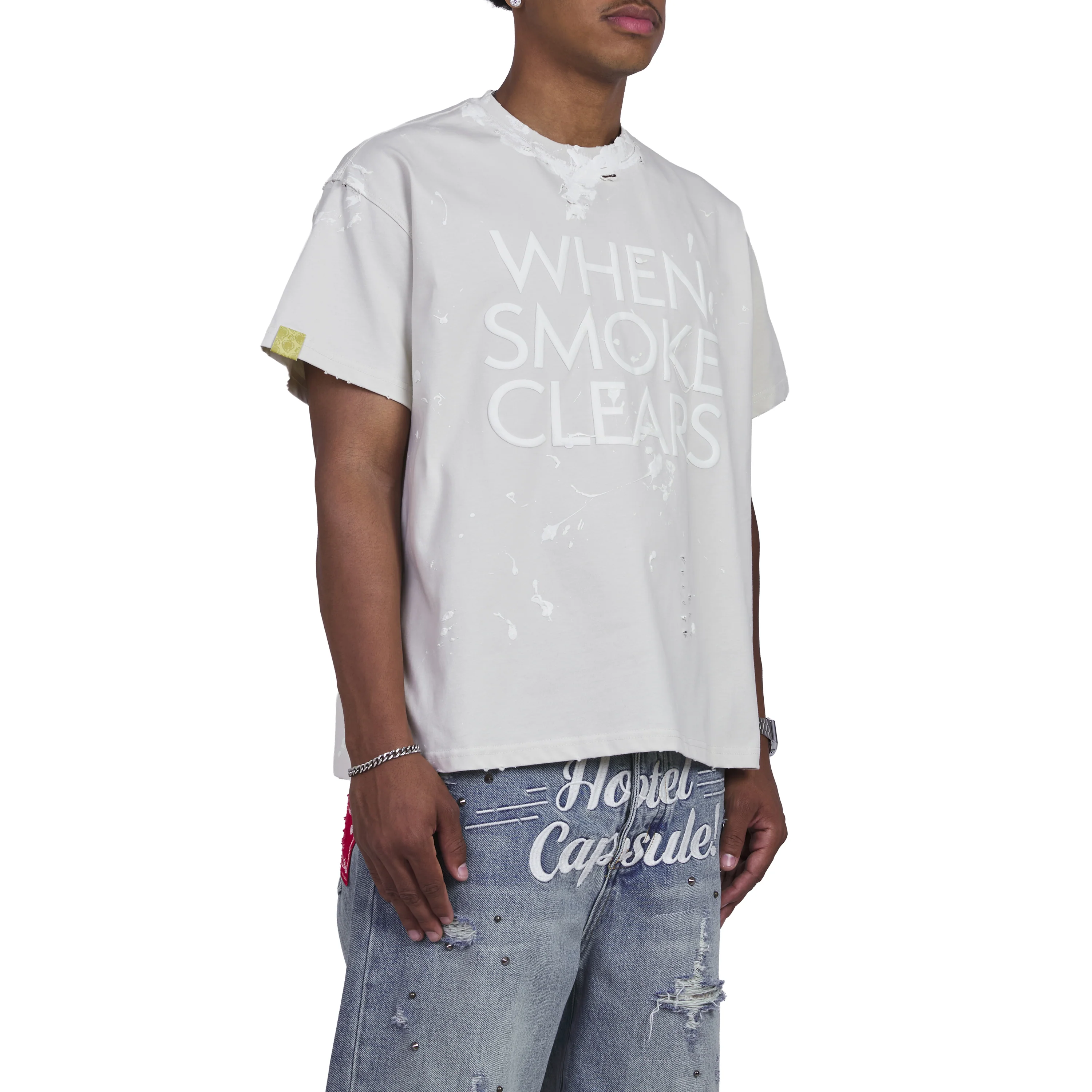 Paint Thrashed Tee | White - Image 2