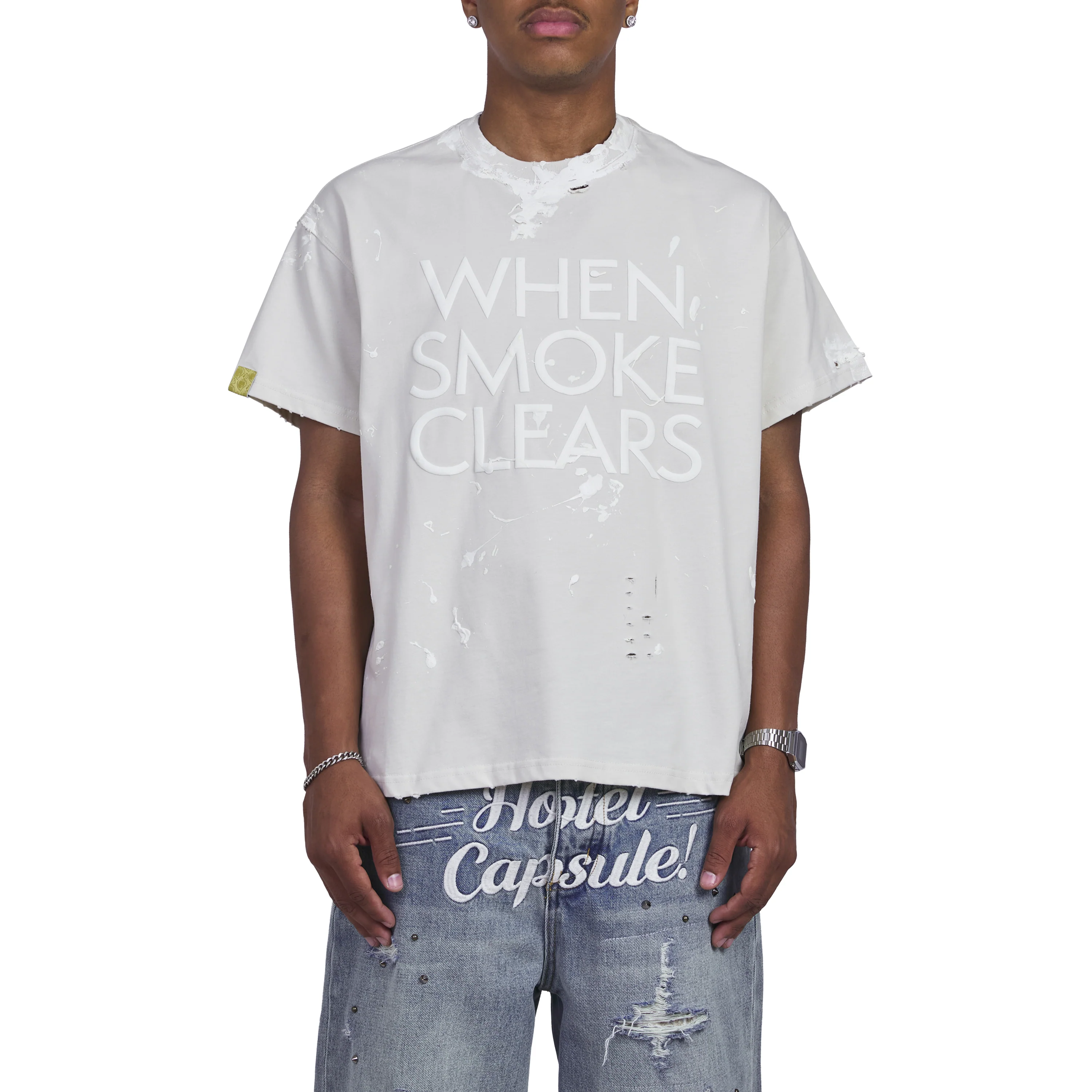 Paint Thrashed Tee | White - Image 3