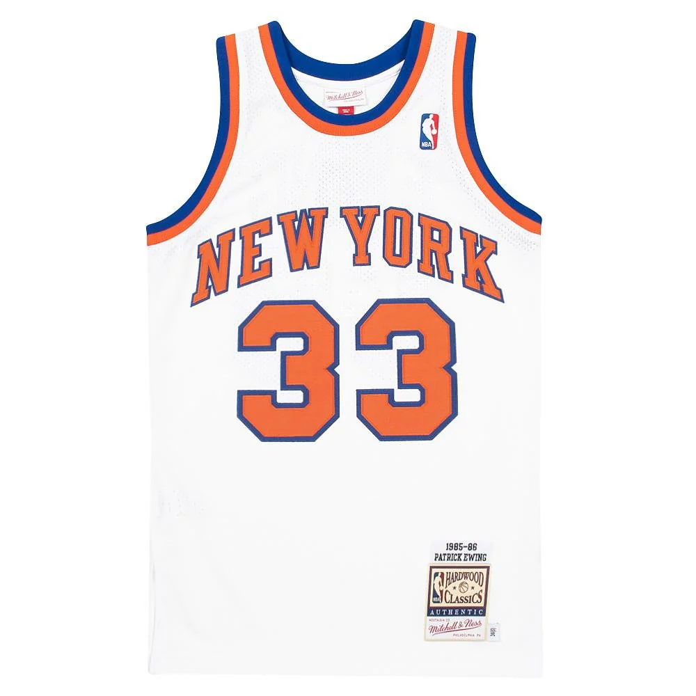 P. Ewing 1985/86 Auth New York Knicks Jersey | White