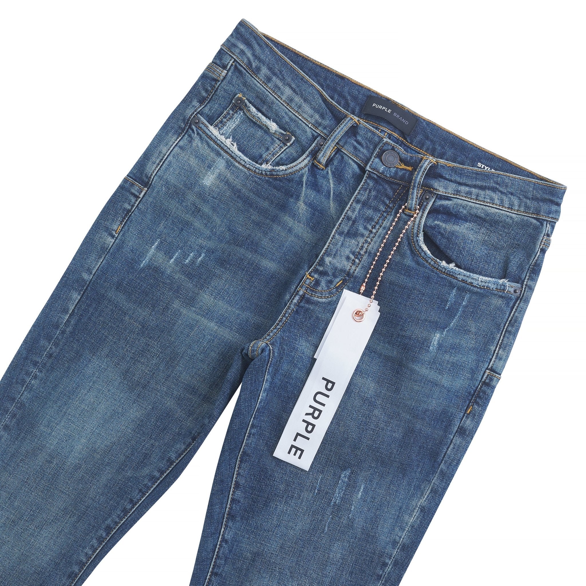 Perforated Dark Indigo Denim - Image 2