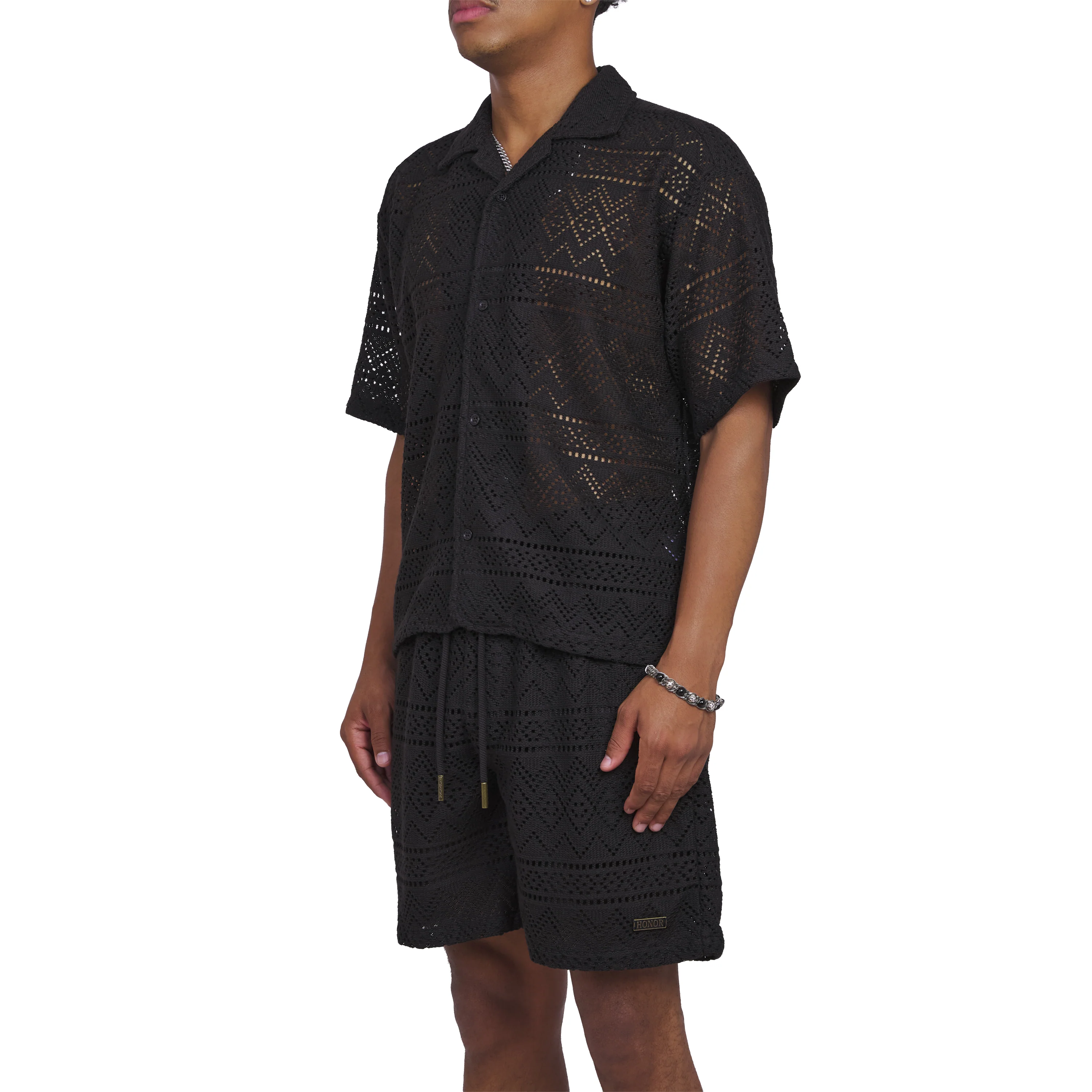 Pointelle Crochet Camp Shirt - Image 4