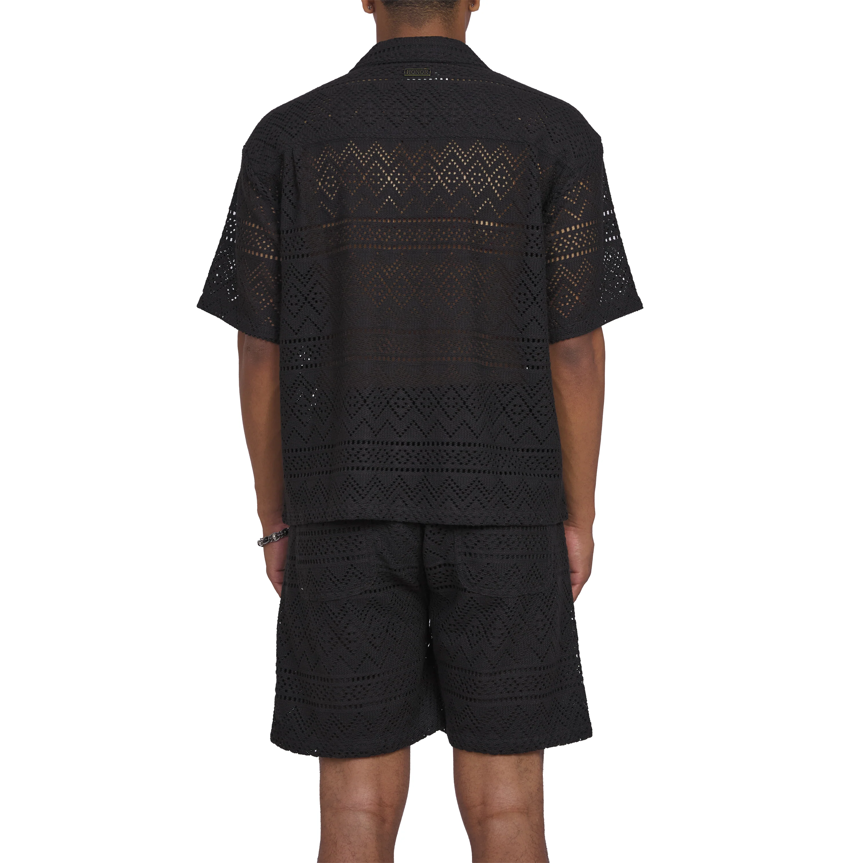 Pointelle Crochet Camp Shirt - Image 5