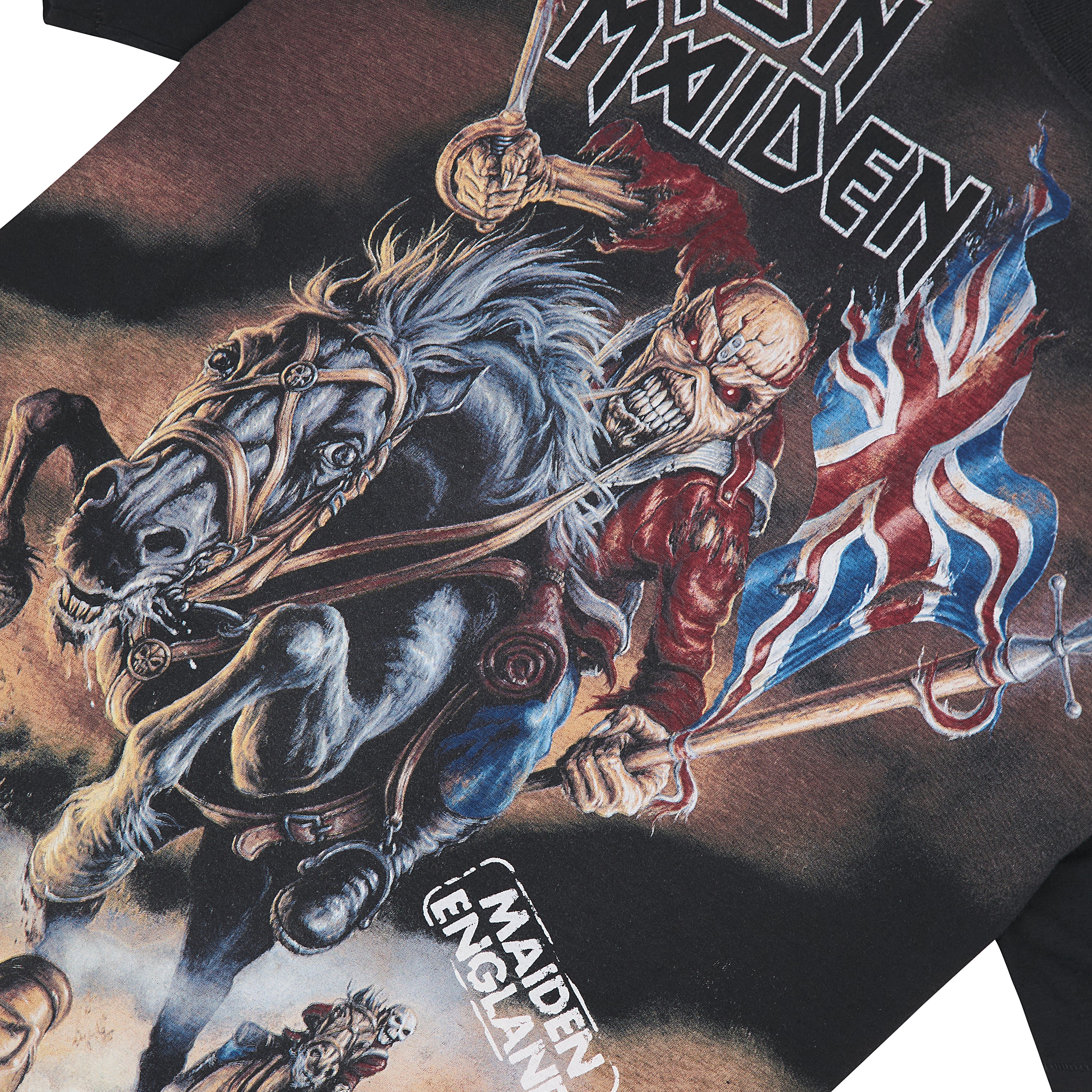 Iron Maiden Steed Tee | Stained Black - Image 4