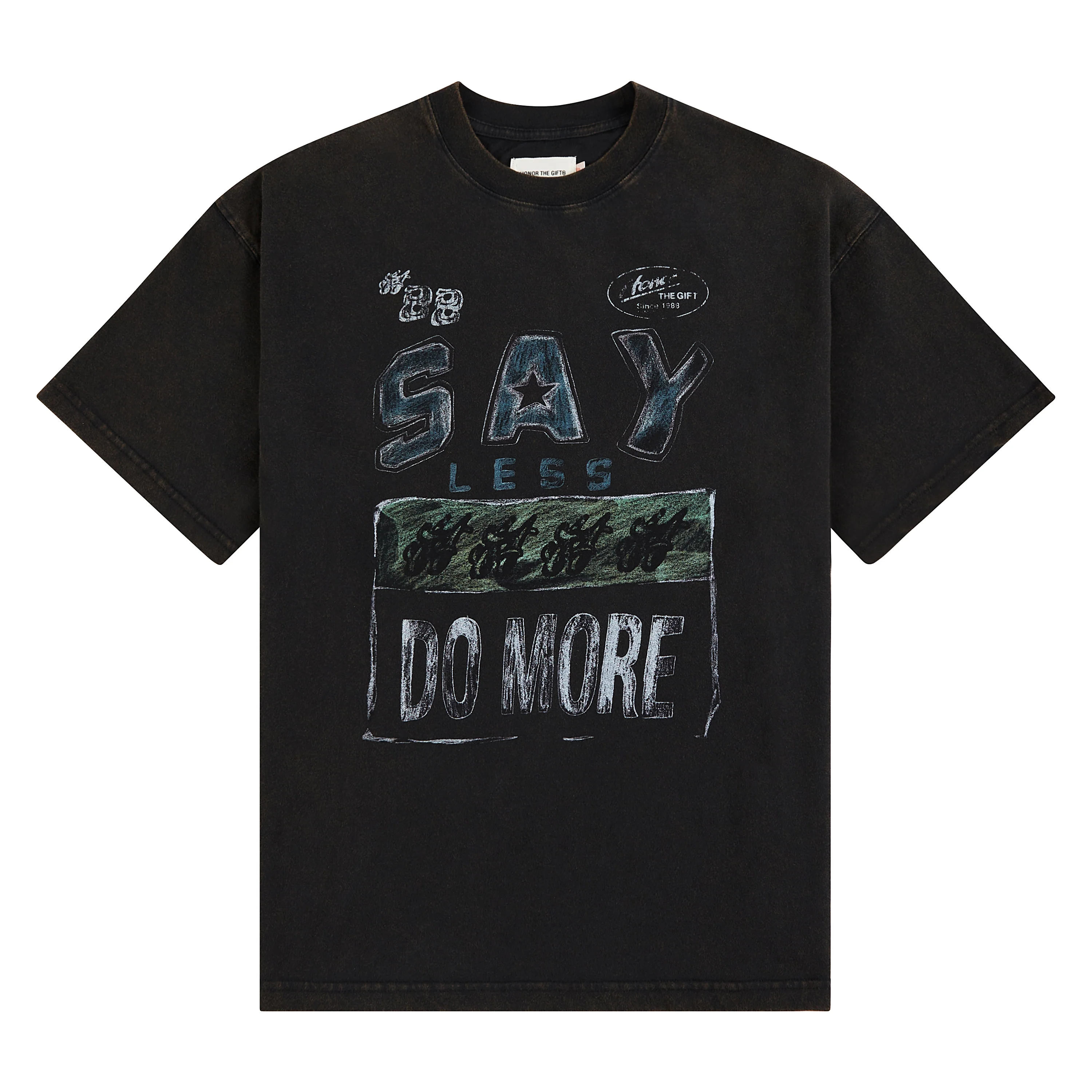 Say Less Do More Tee | Black