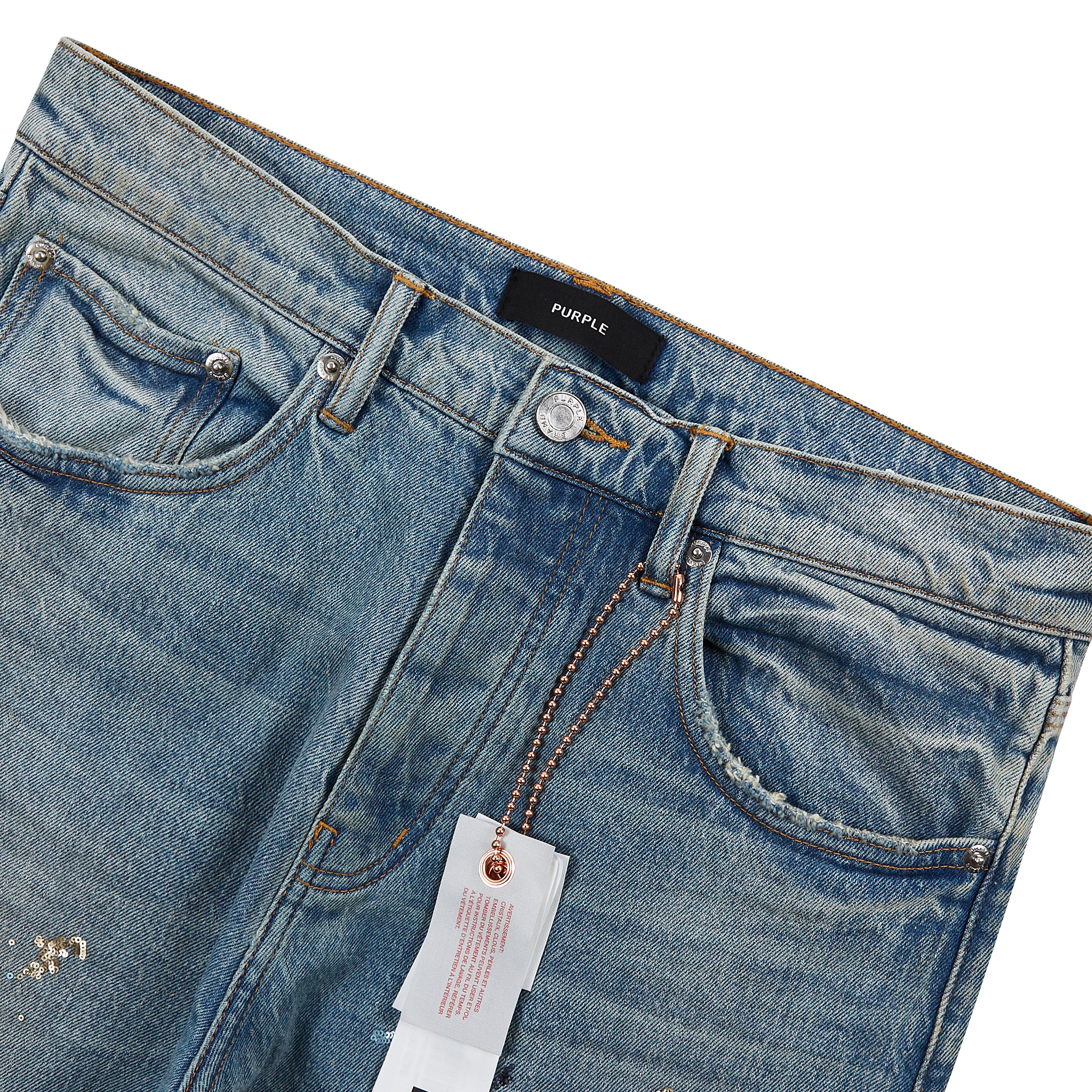 Sequin Splatter Paint Denim - Image 2