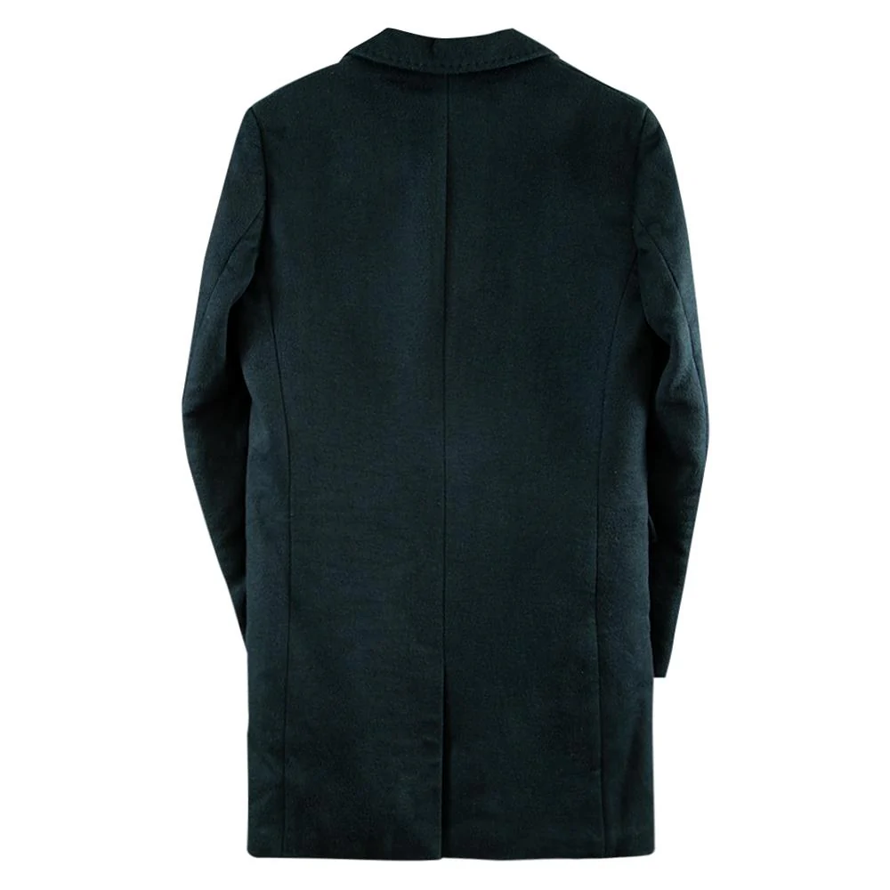 Single Breat Wool Coat | Pine - Image 3