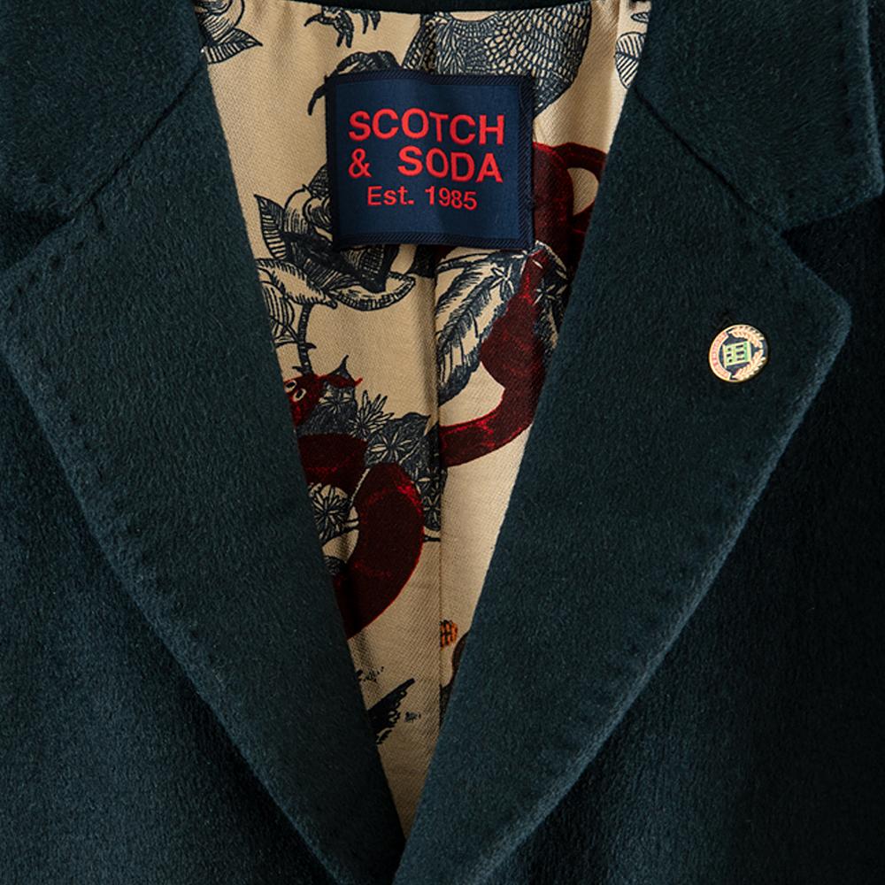 Single Breat Wool Coat | Pine - Image 4