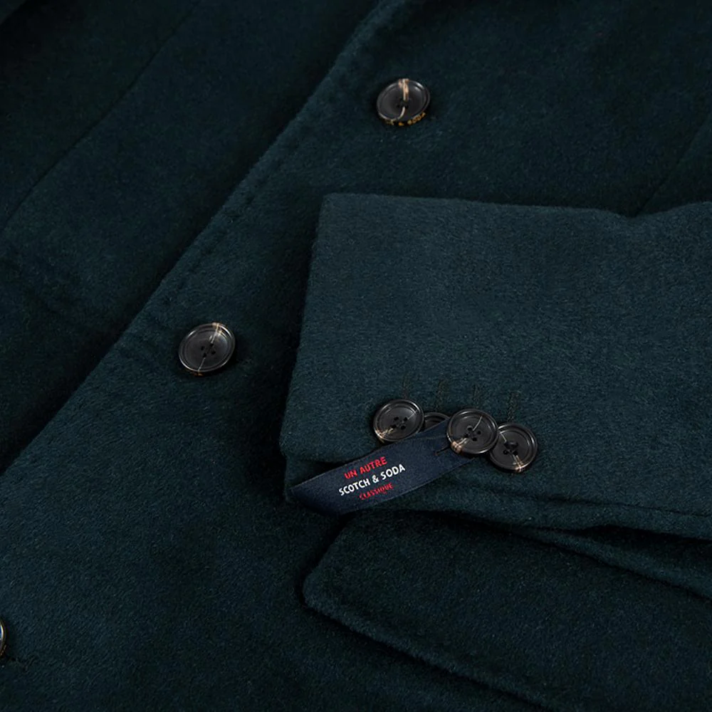Single Breat Wool Coat | Pine - Image 5