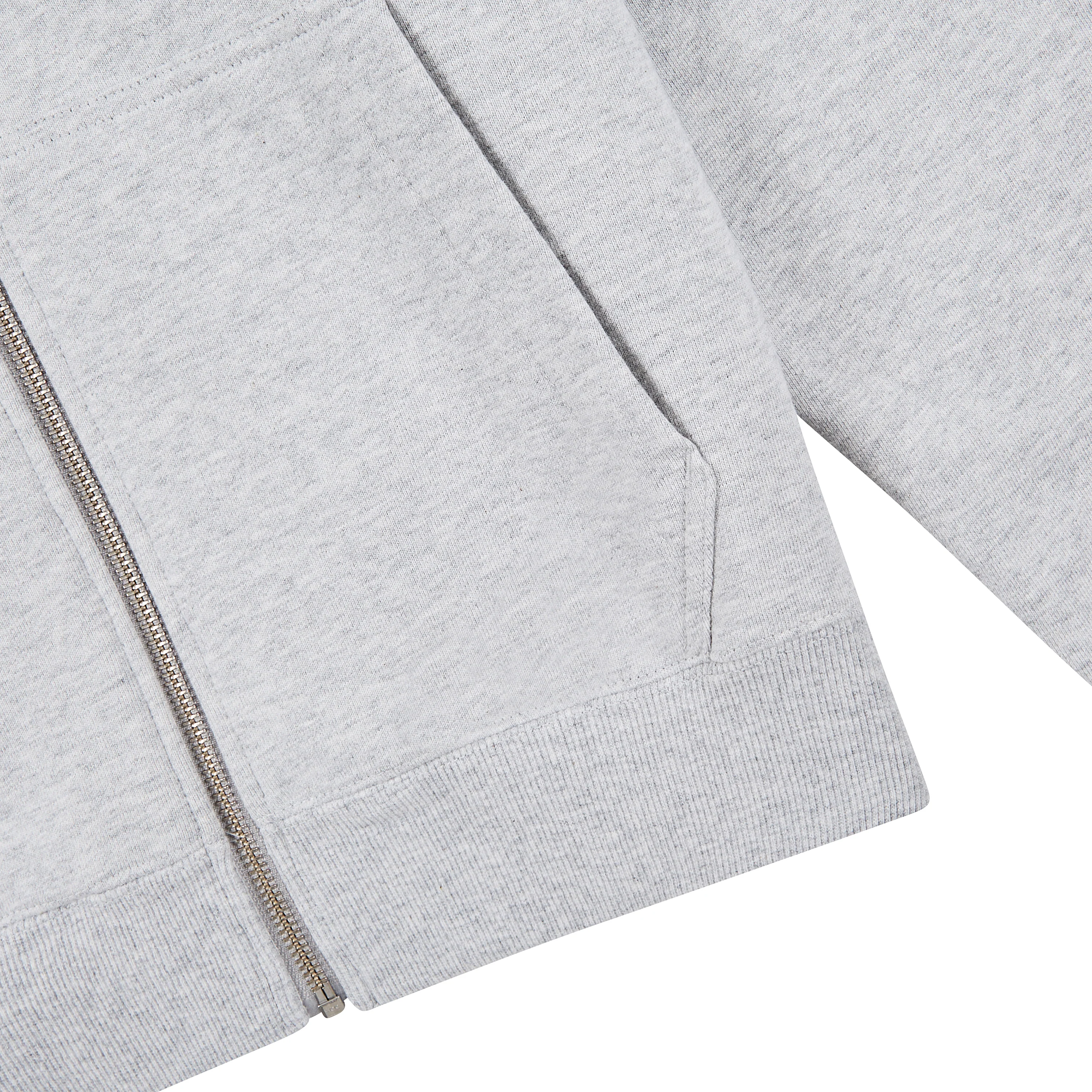 Small Swerve Zip Hoodie | Heather Grey - Image 4