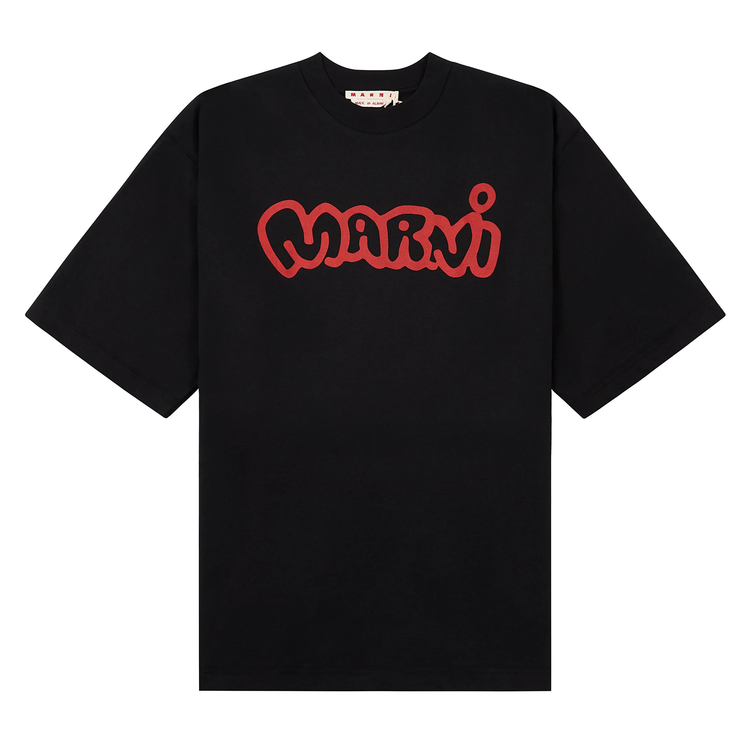 Spray Logo Tee | Black/Red