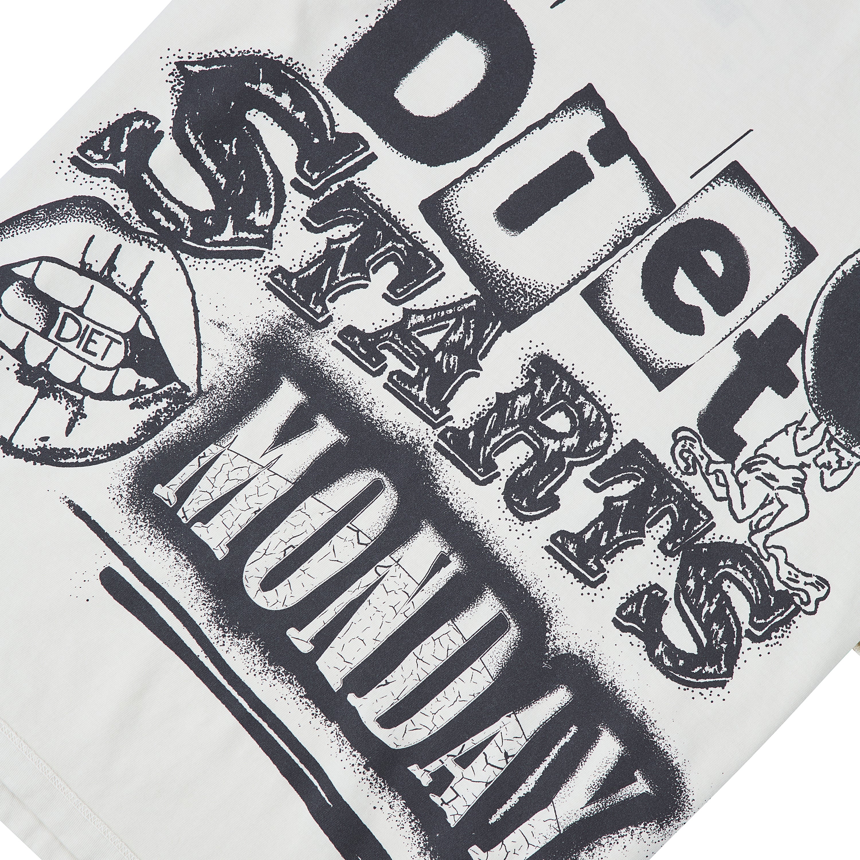 Spray Paint Tee | Antique White/Black - Image 3
