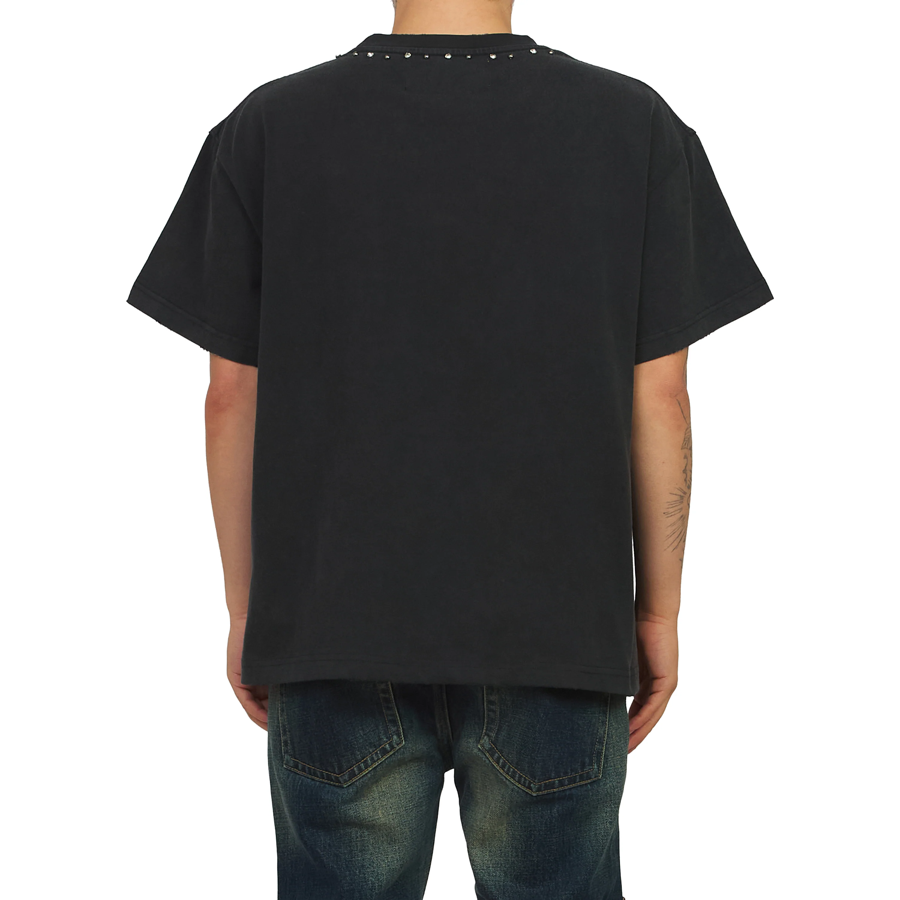 Star Head Studded Tee | Vintage Black/Blue - Image 4