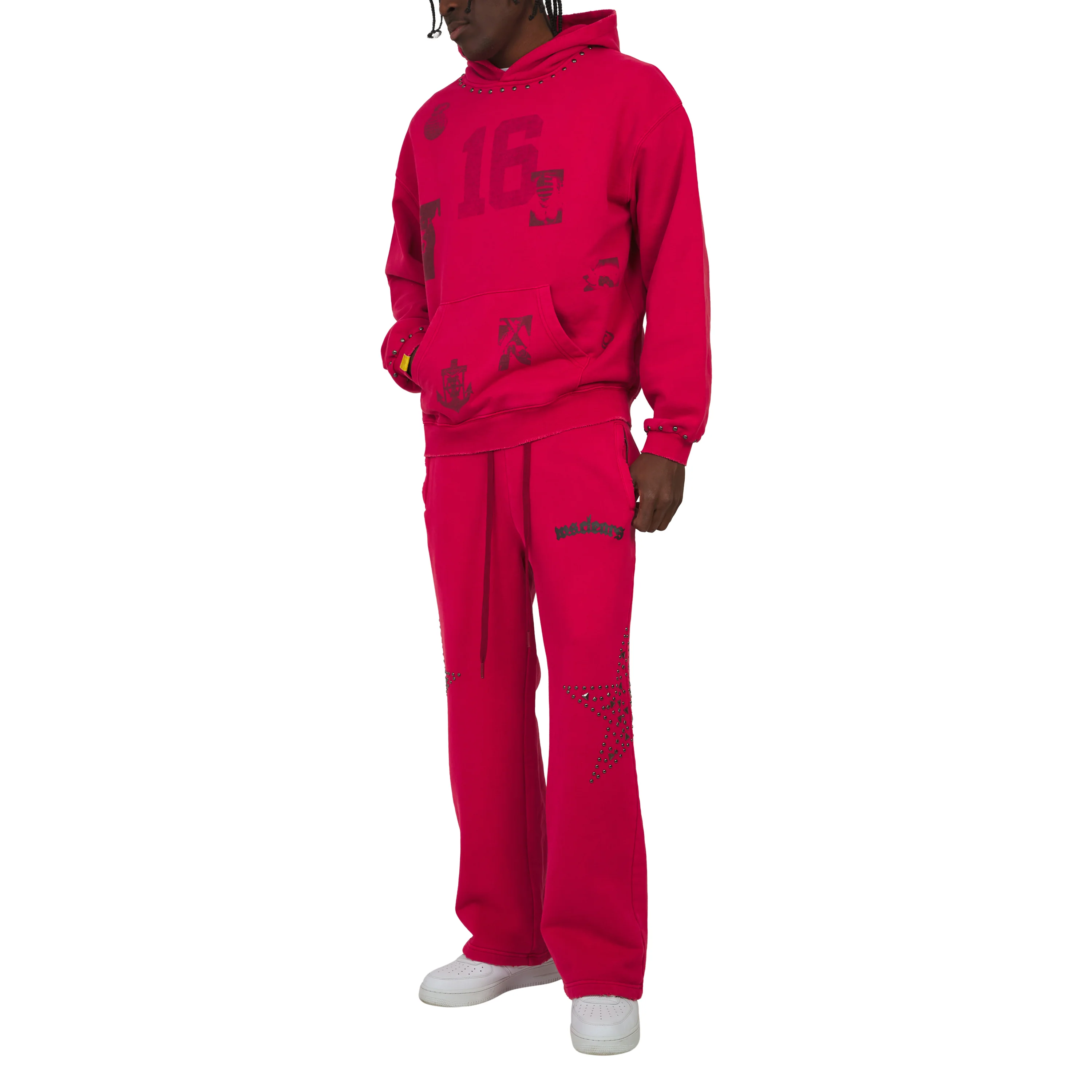 Star Studded Sweatpant | Vintage Red - Image 8