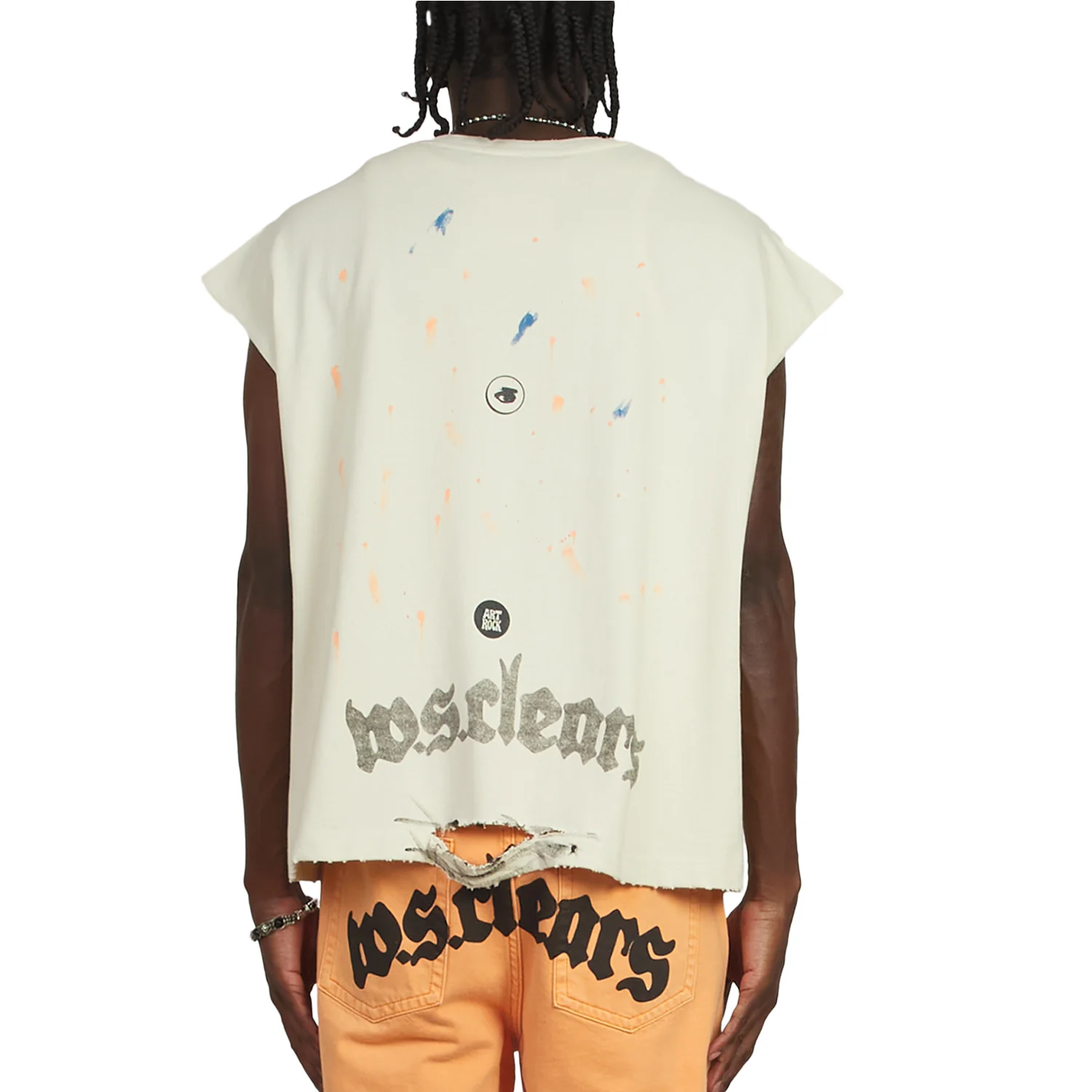 Starhead Sleeveless Tee | White/Black - Image 5