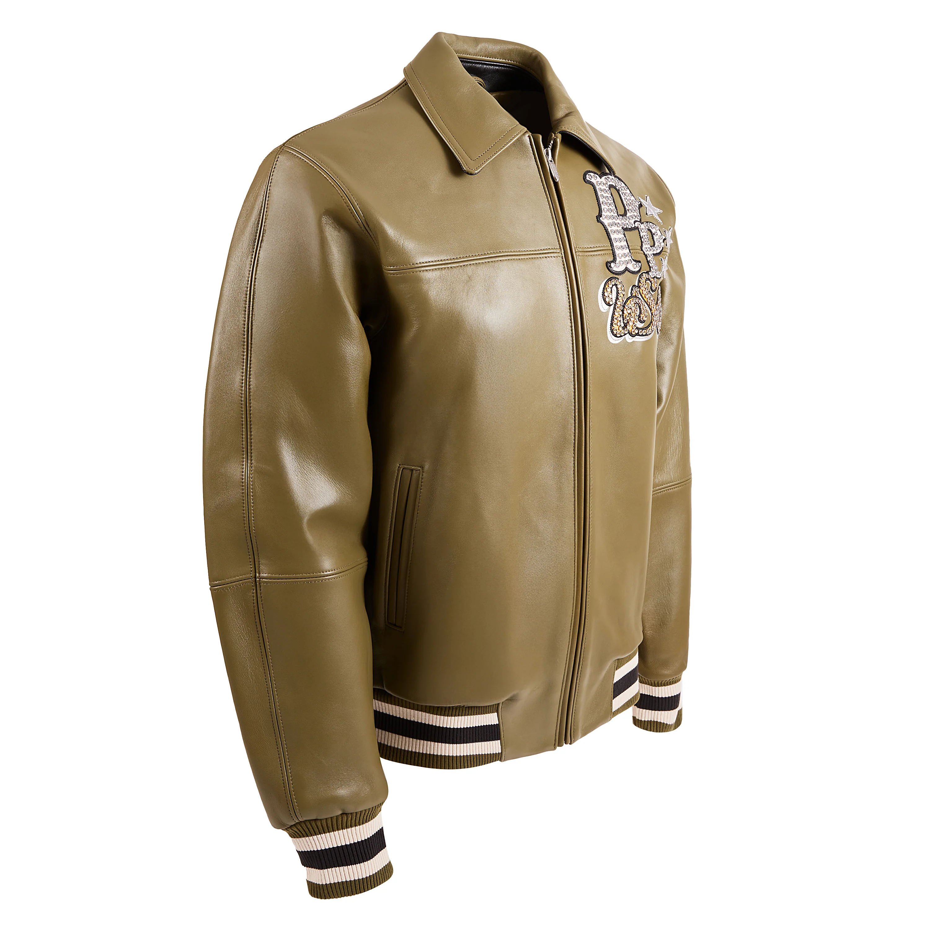 Stars and Striped Jacket | Olive/Black/Silver Metallic - Image 5