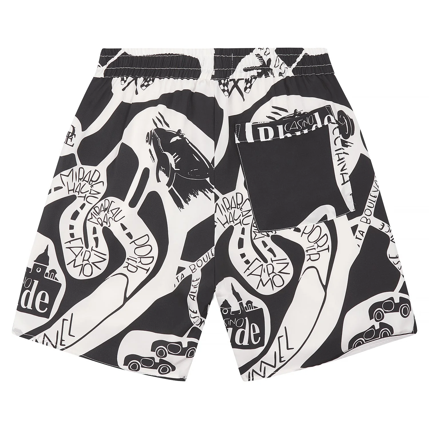 Strada Silk Short | Black/White - Image 4