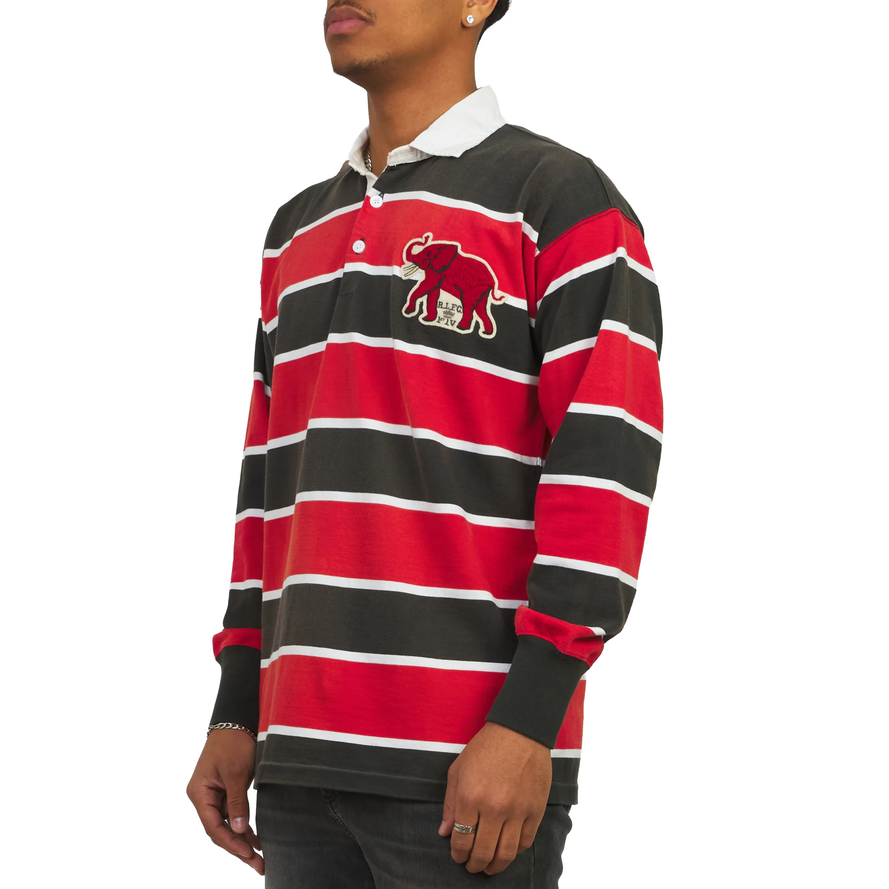 Striped Jersey Rugby | Faded Black Canvas Multi - Image 4