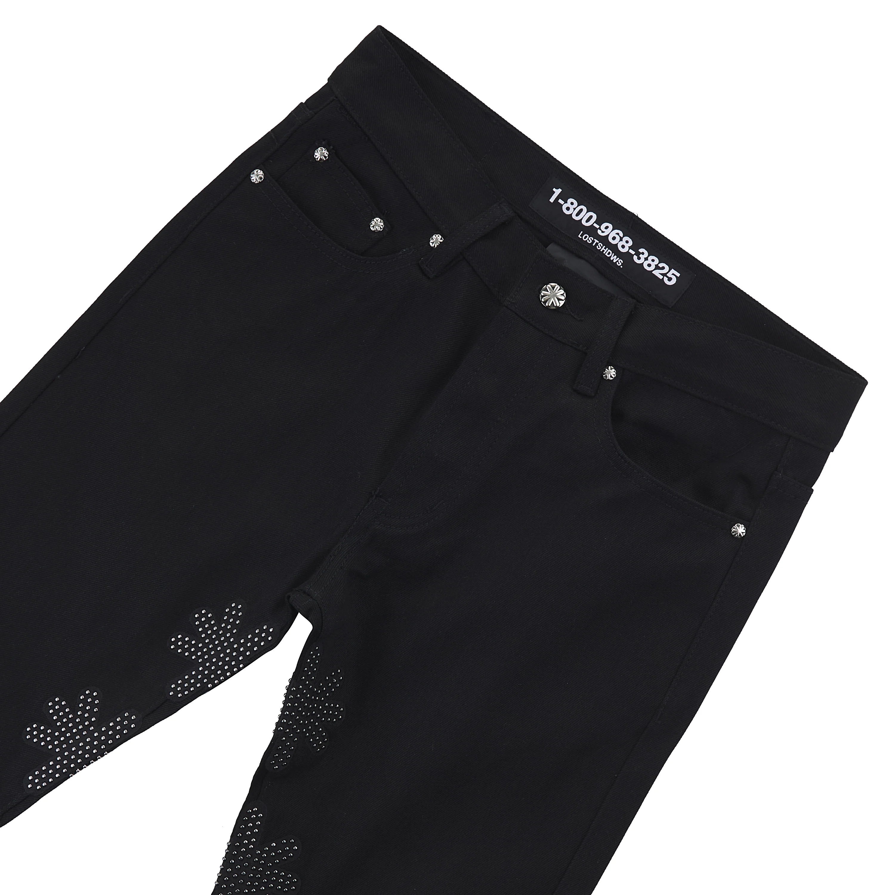 Studded Denim | Black - Image 4
