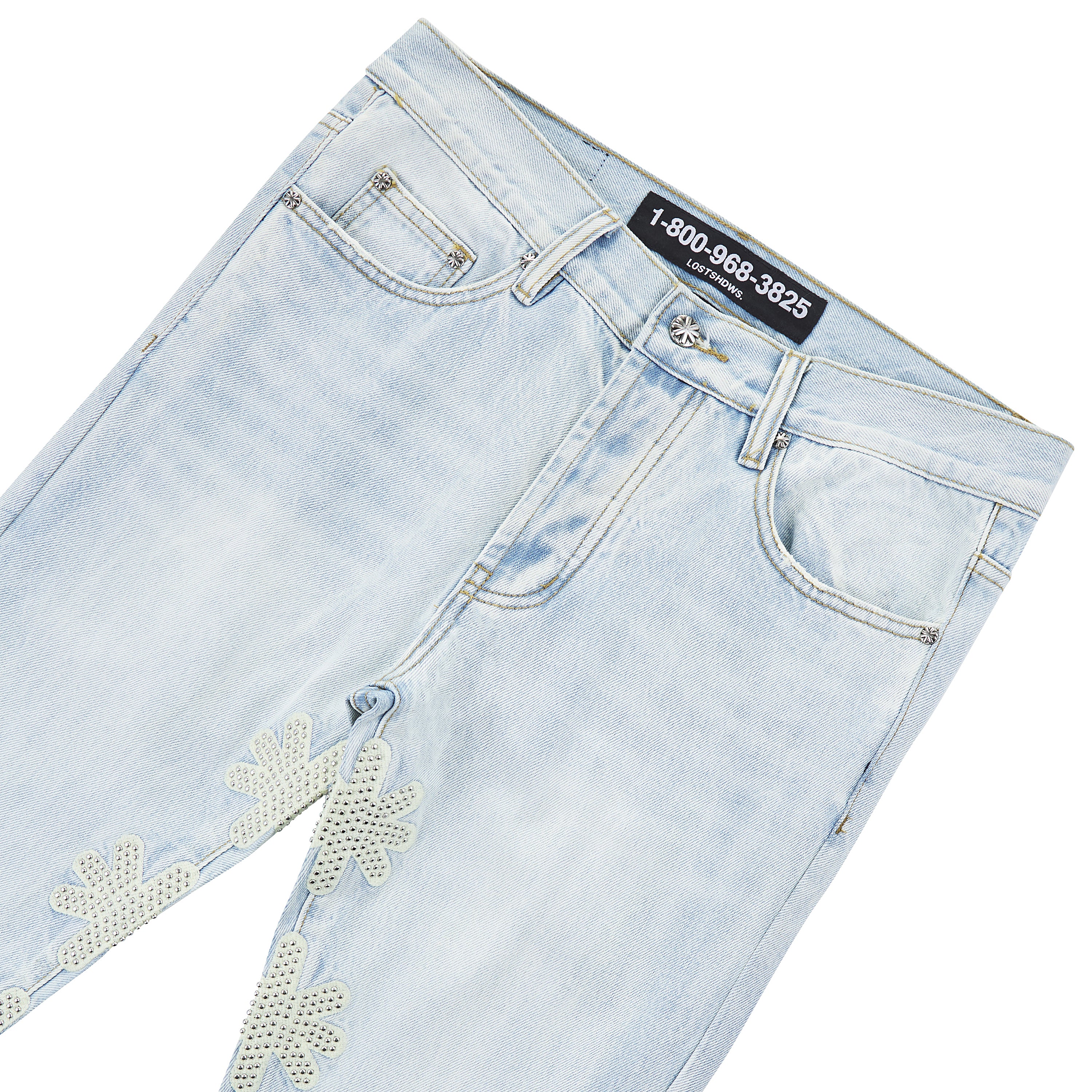 Studded Denim | Bone - Image 4