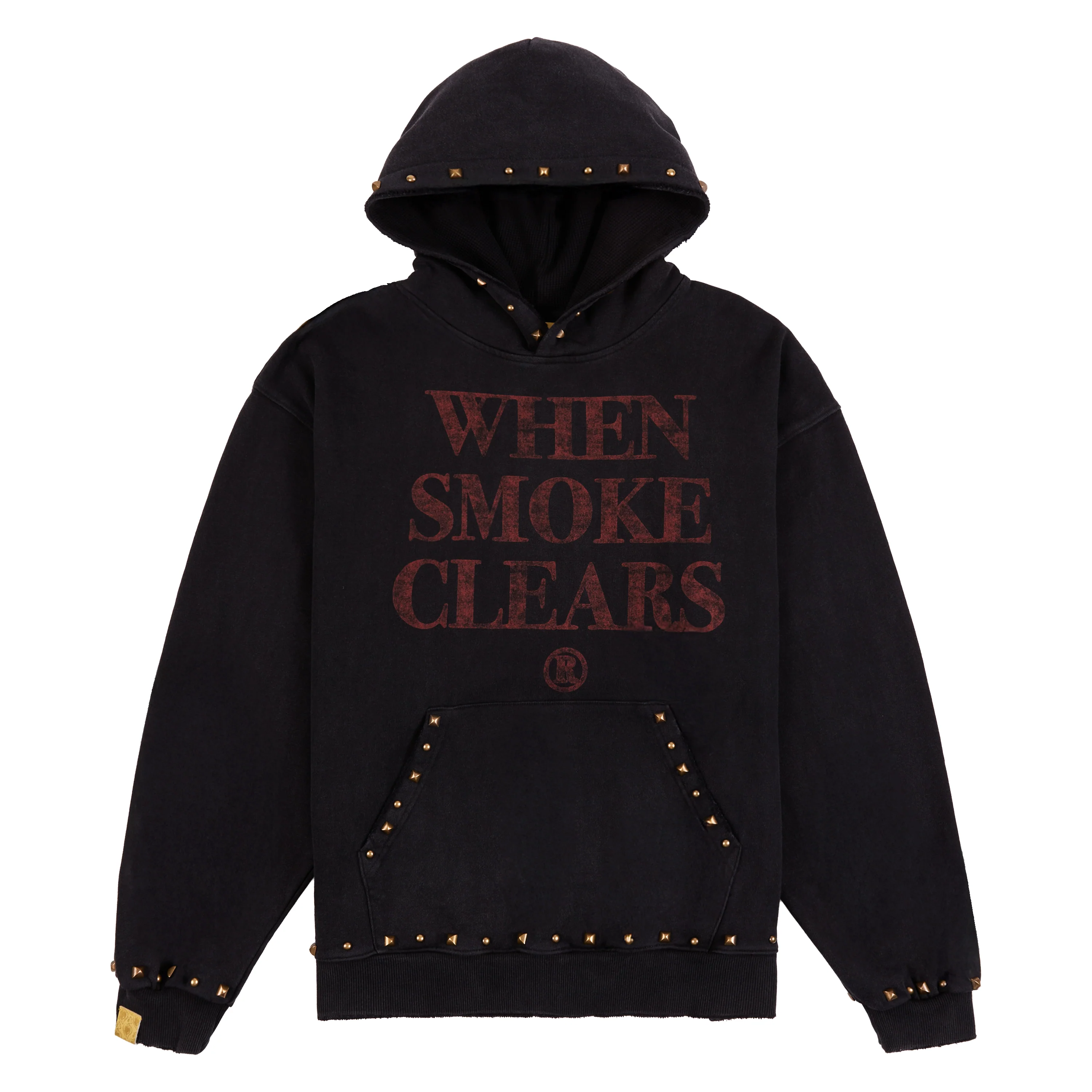 Studded Logo Hoodie | Black/Red