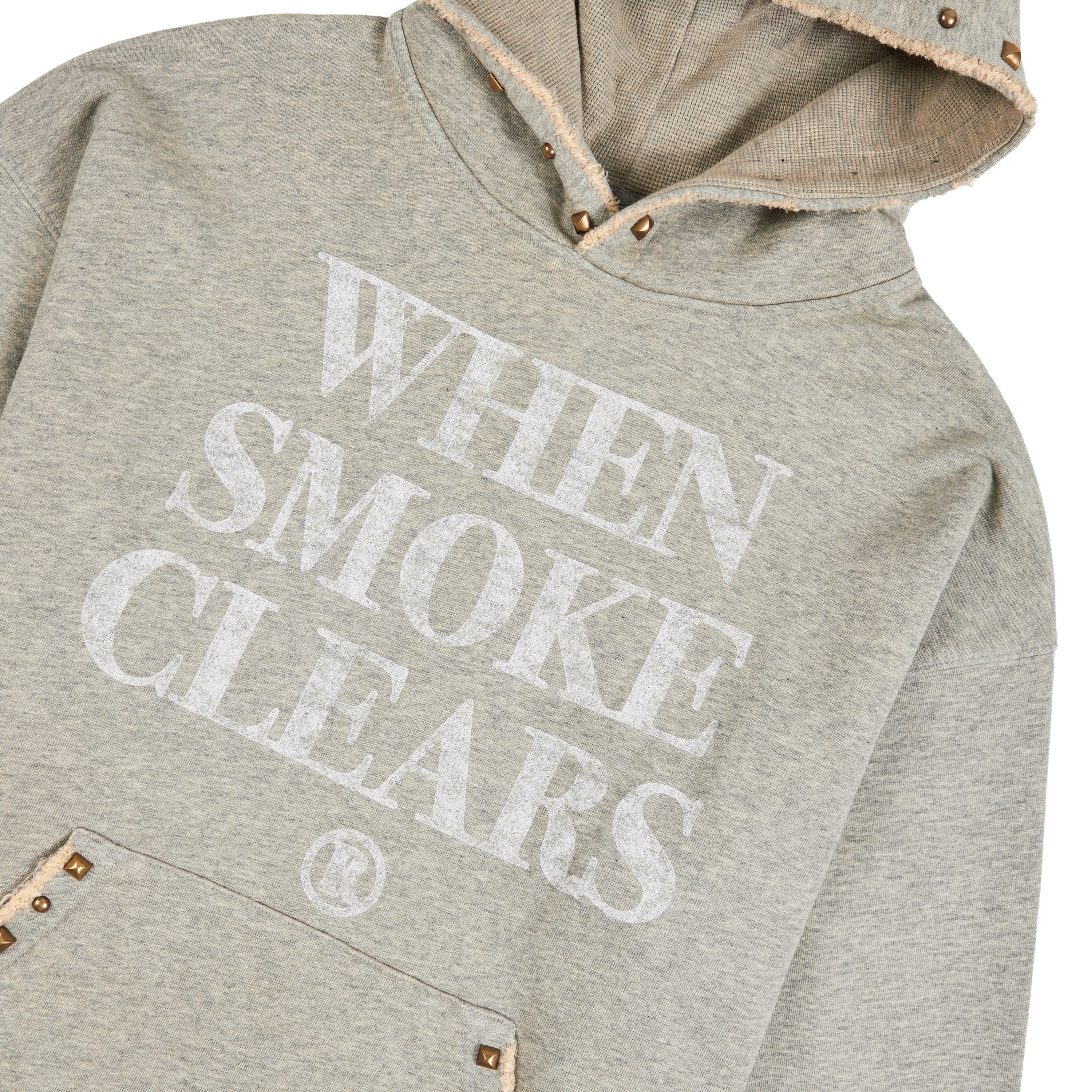 Studded Logo Hoodie | Vintage Grey - Image 2