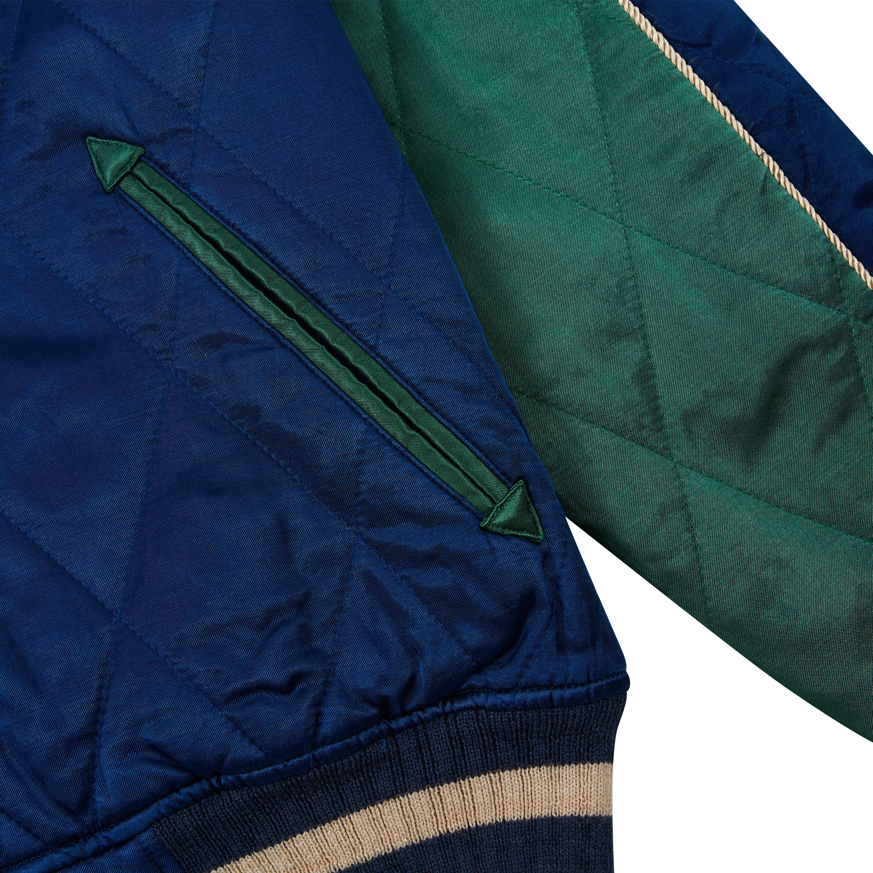Takihyo Satin Jacket | Canyon Blue/Bush Green - Image 5