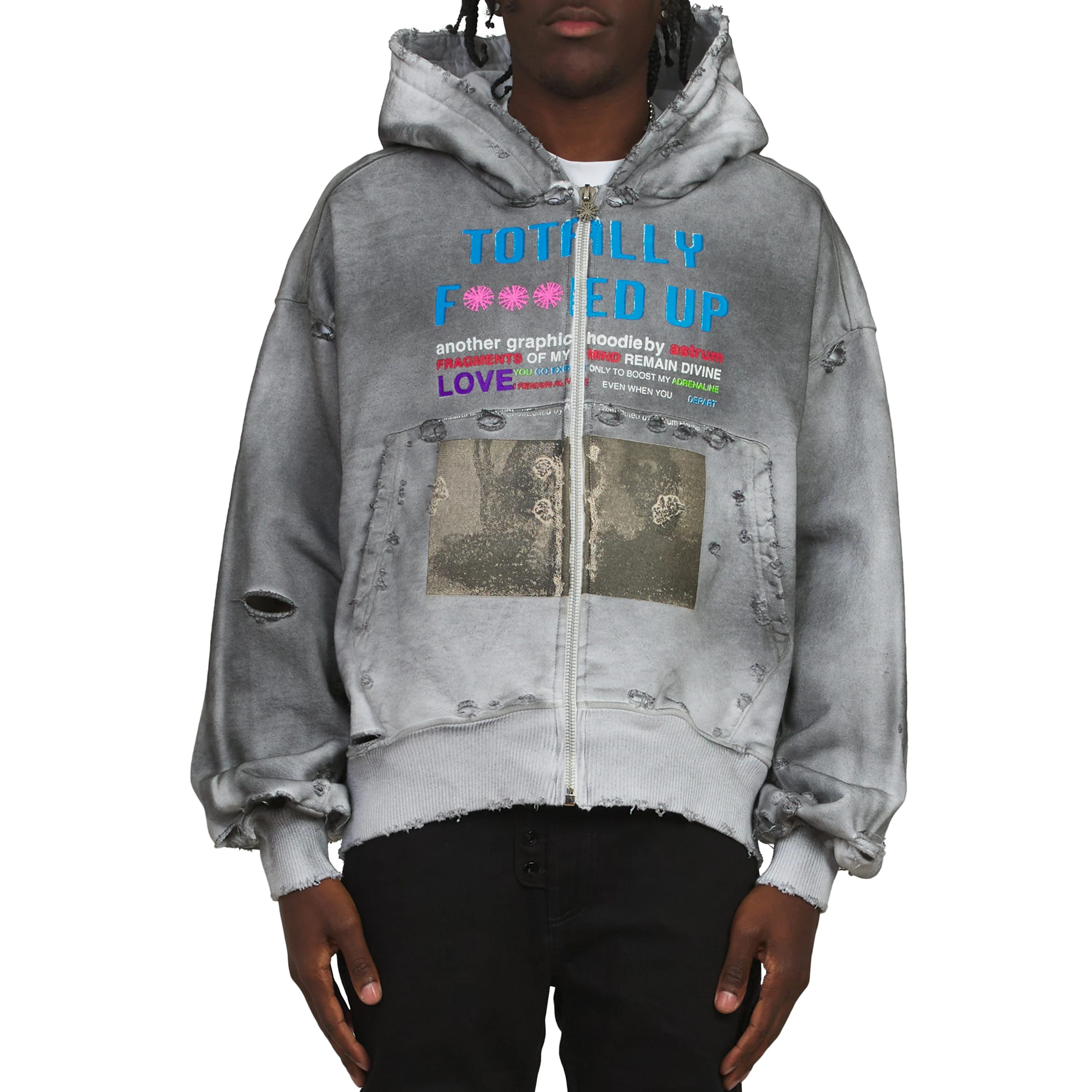 TFU Zip Hoodie | Dirty White - Image 3