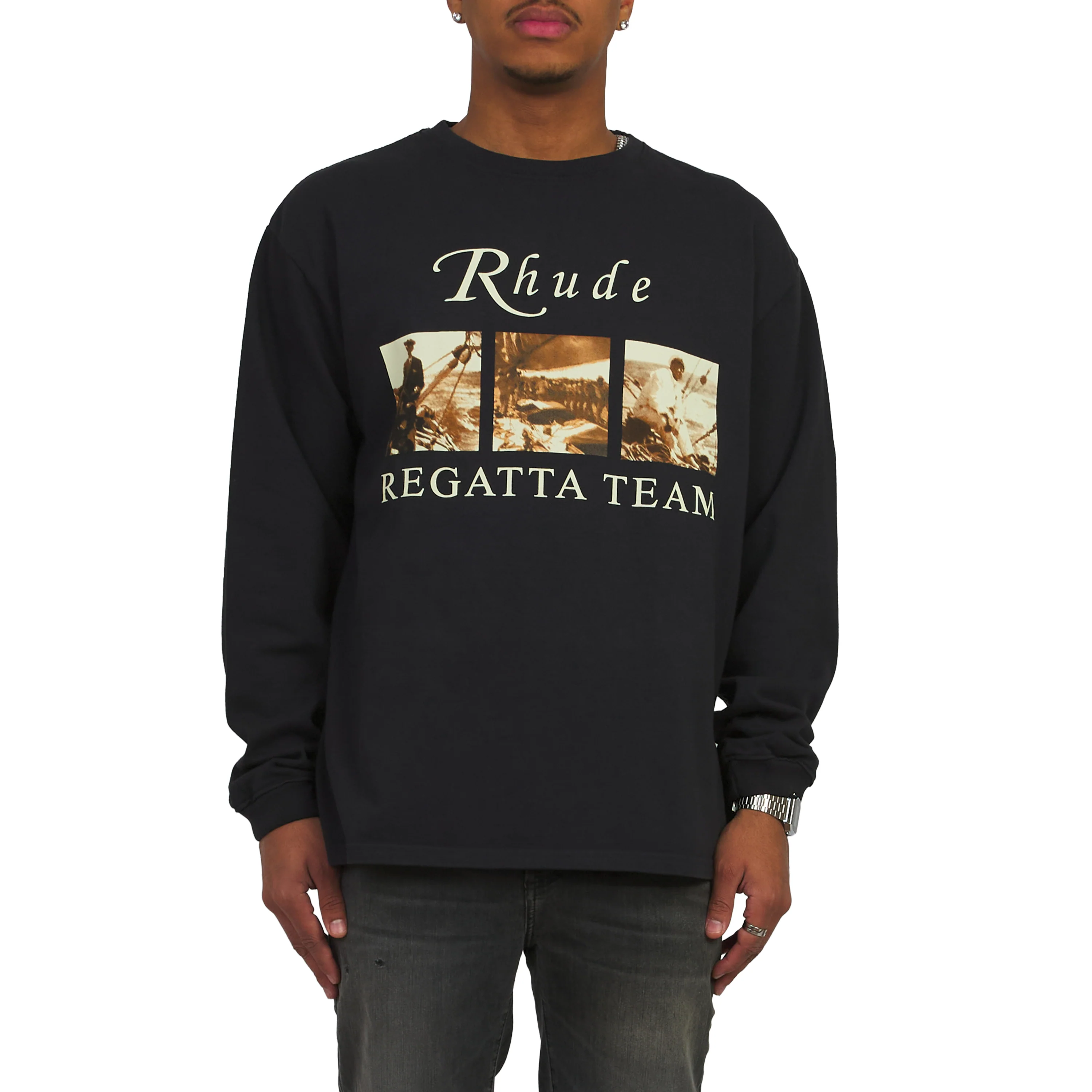 USVI Regatta Tour L/S Tee | Vintage Black/White/Red - Image 3